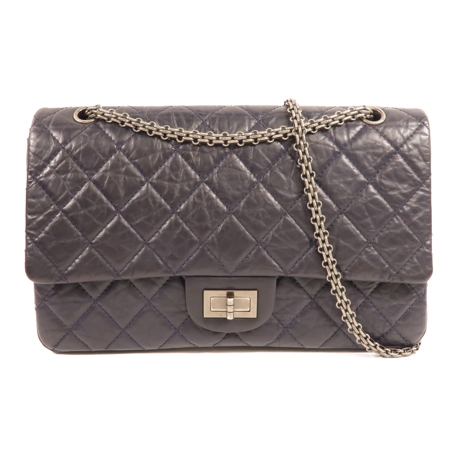 CHANEL 牛皮皮革Chanel 2.55 Large鏈帶肩背袋