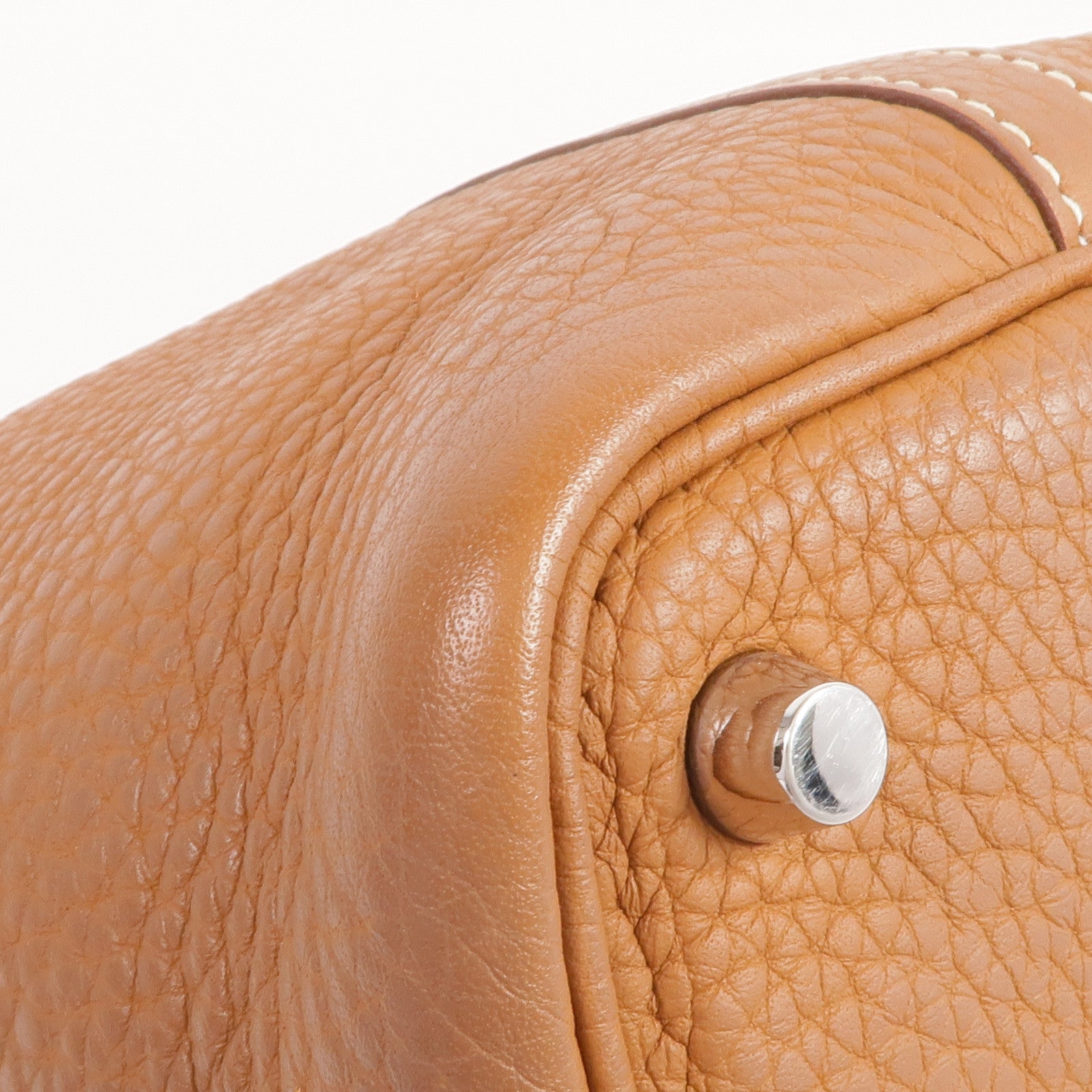 HERMES Clemence皮革Picotin PM銀扣手挽袋Gold