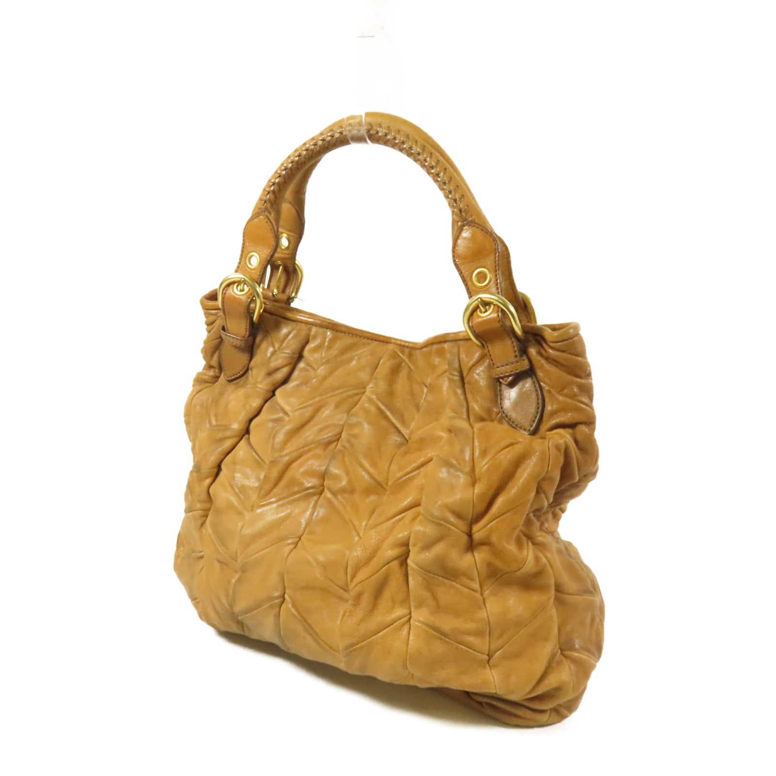 Miu Miu 牛皮皮革Shoulder Bag金扣手挽肩背兩用袋