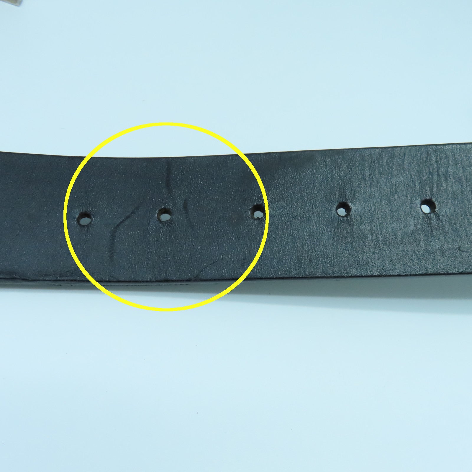GUCCI 【激減優惠】牛皮皮革Belt銀扣皮帶黑色