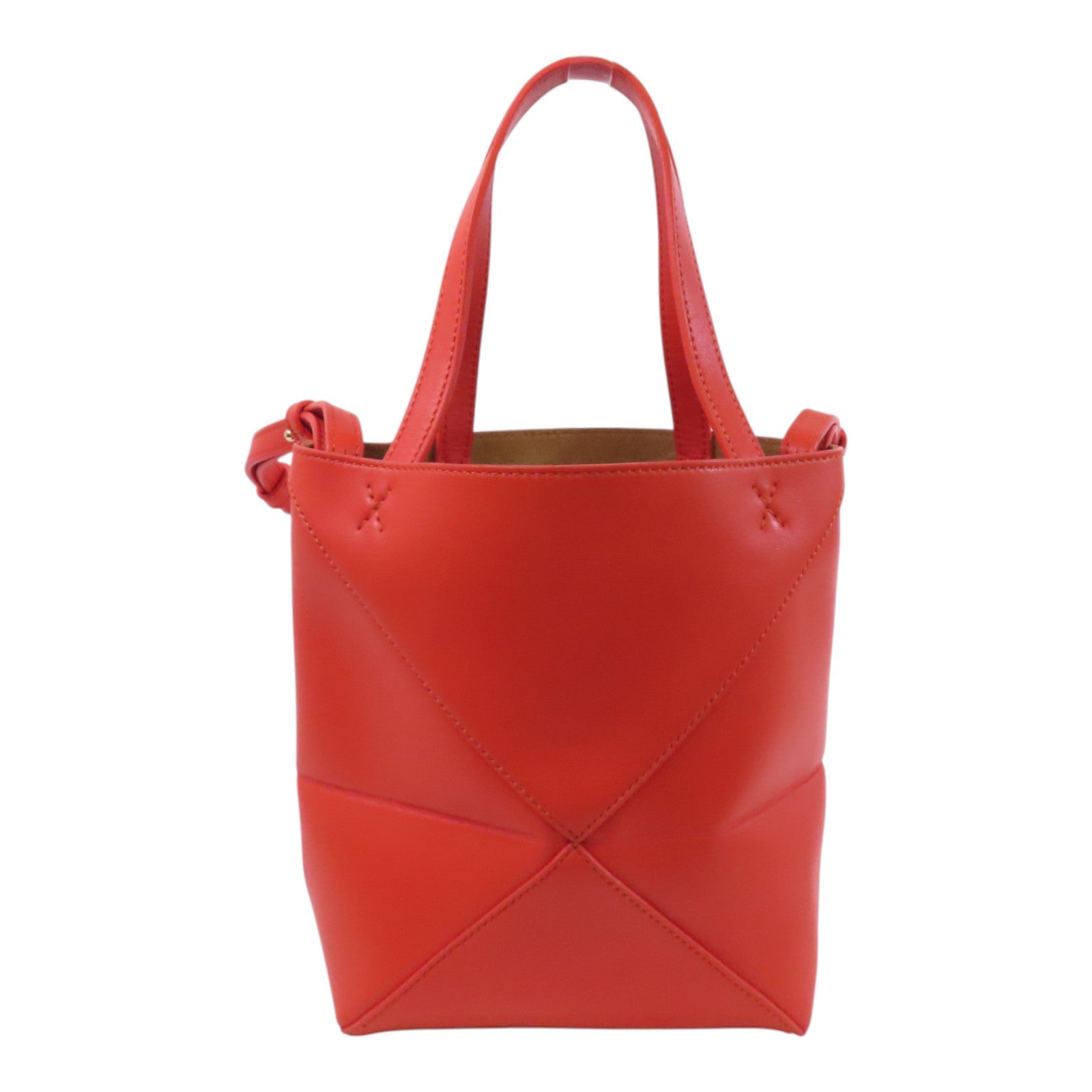 LOEWE 牛皮皮革Mini Puzele Fold Tote金扣手挽肩背兩用袋