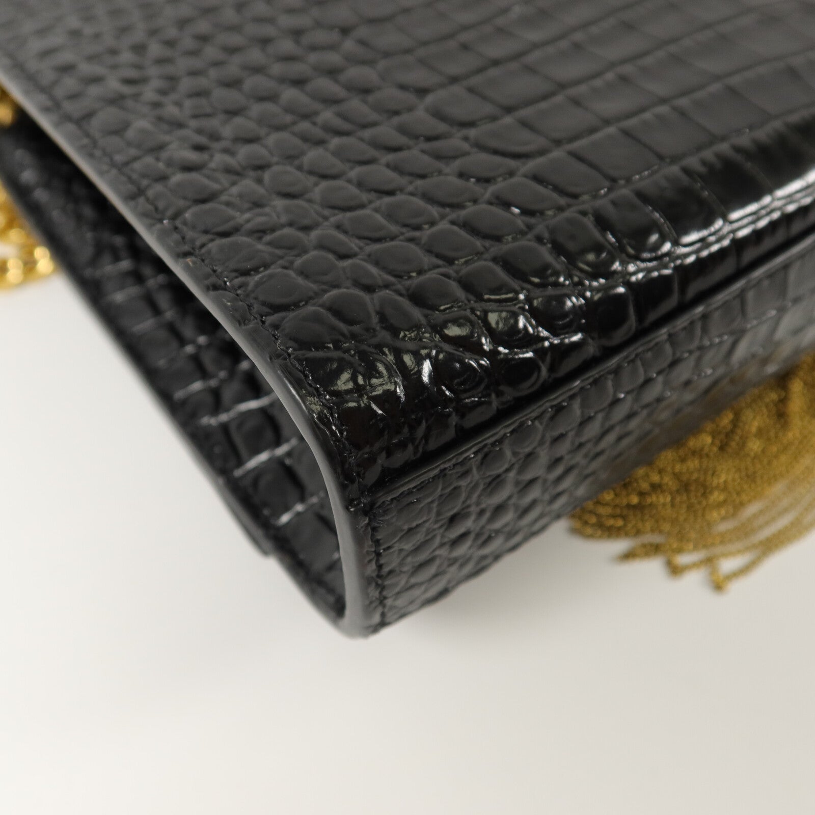 SAINT LAURENT 牛皮皮革Kate Medium Tassel鏈帶肩背袋
