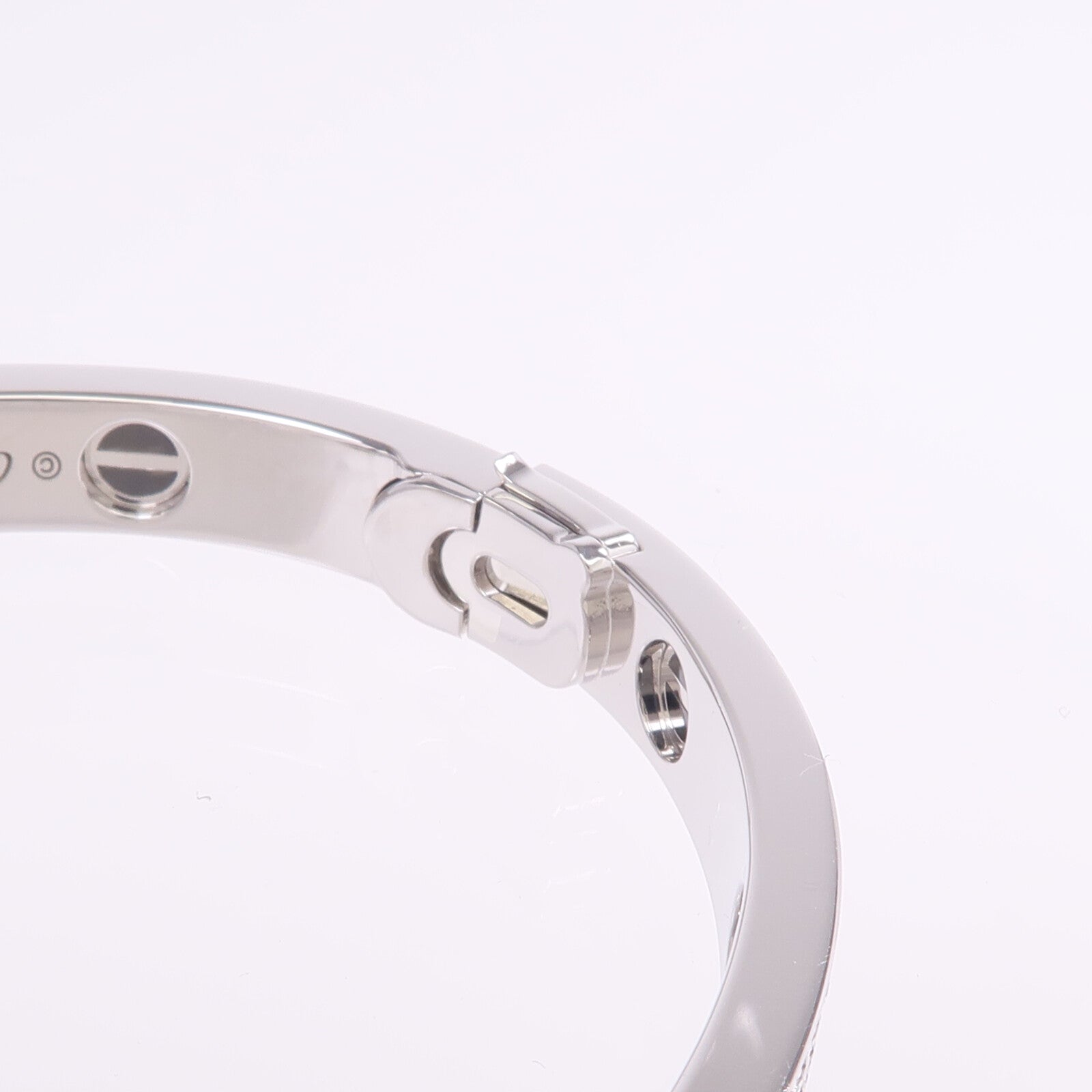 CARTIER 【激減優惠】18K白金/陶瓷Love Bracelet鑽石手鐲Cartier#17