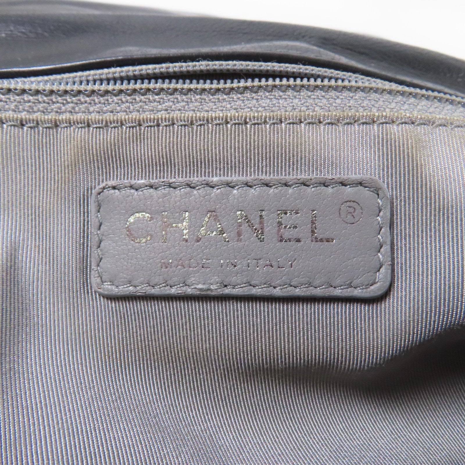 CHANEL 【激減優惠】牛皮皮革Chain Shoulder銀扣鏈帶肩背袋黑色