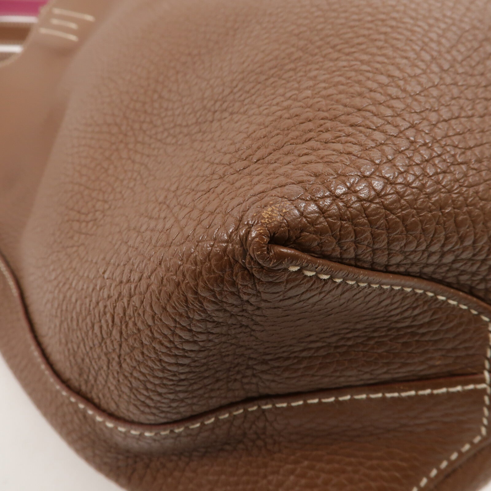 HERMES Clemence皮革Double Sens 45肩背袋Tosca/Alezan