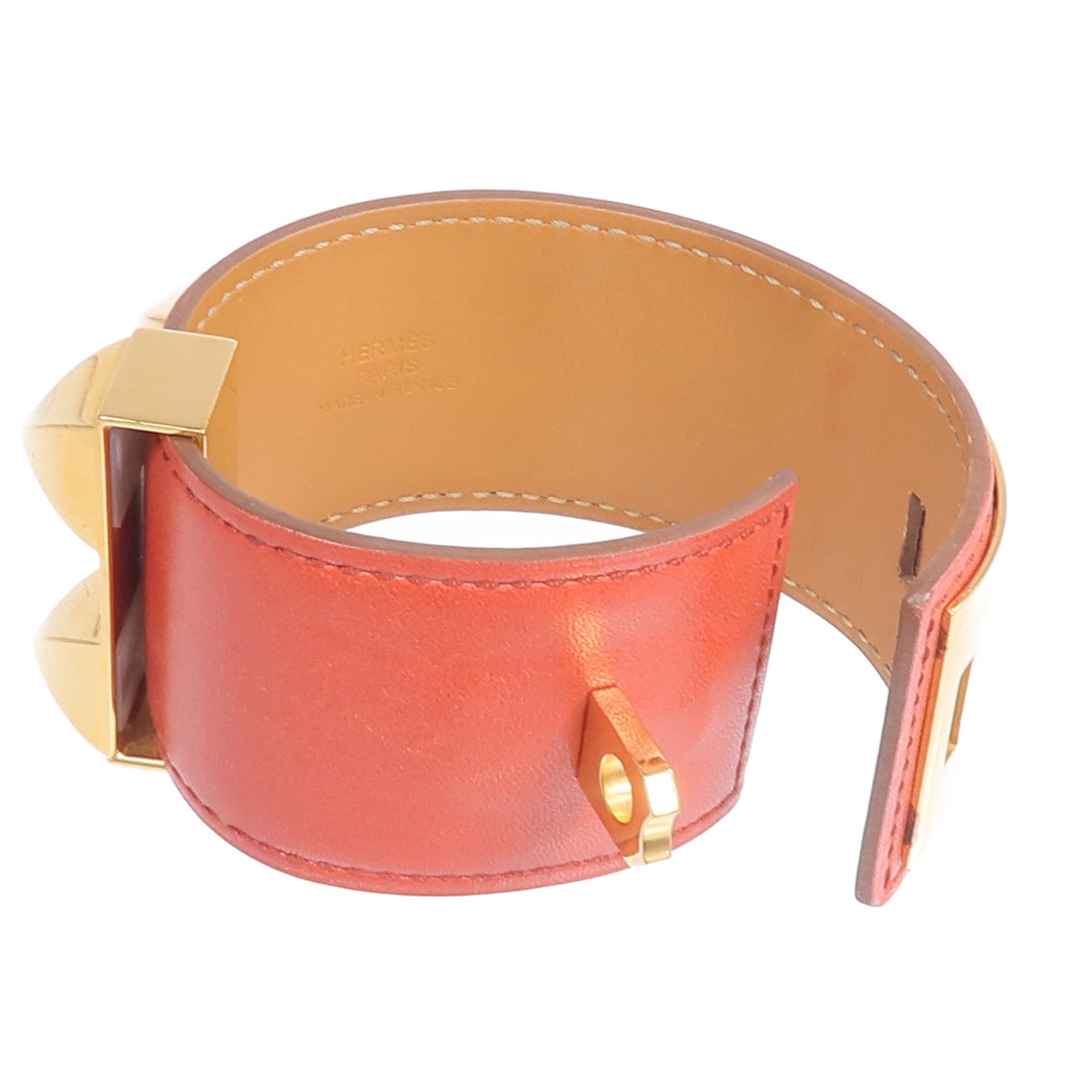HERMES Swift皮革Collier De Chien CDC金扣手帶Capucine