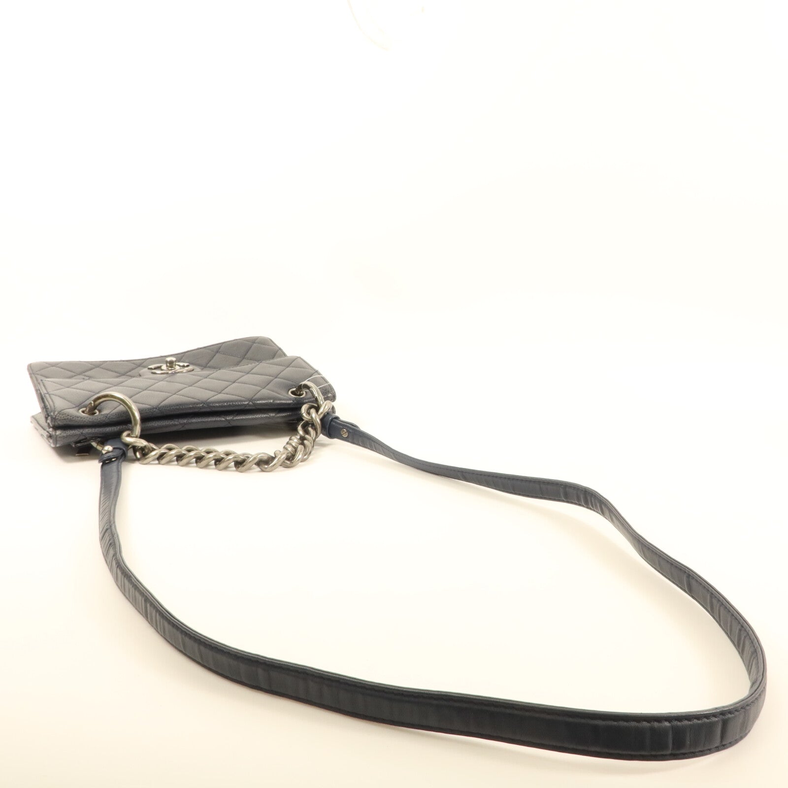 CHANEL 牛皮皮革Magnetic Bag鏈帶手挽肩背兩用袋