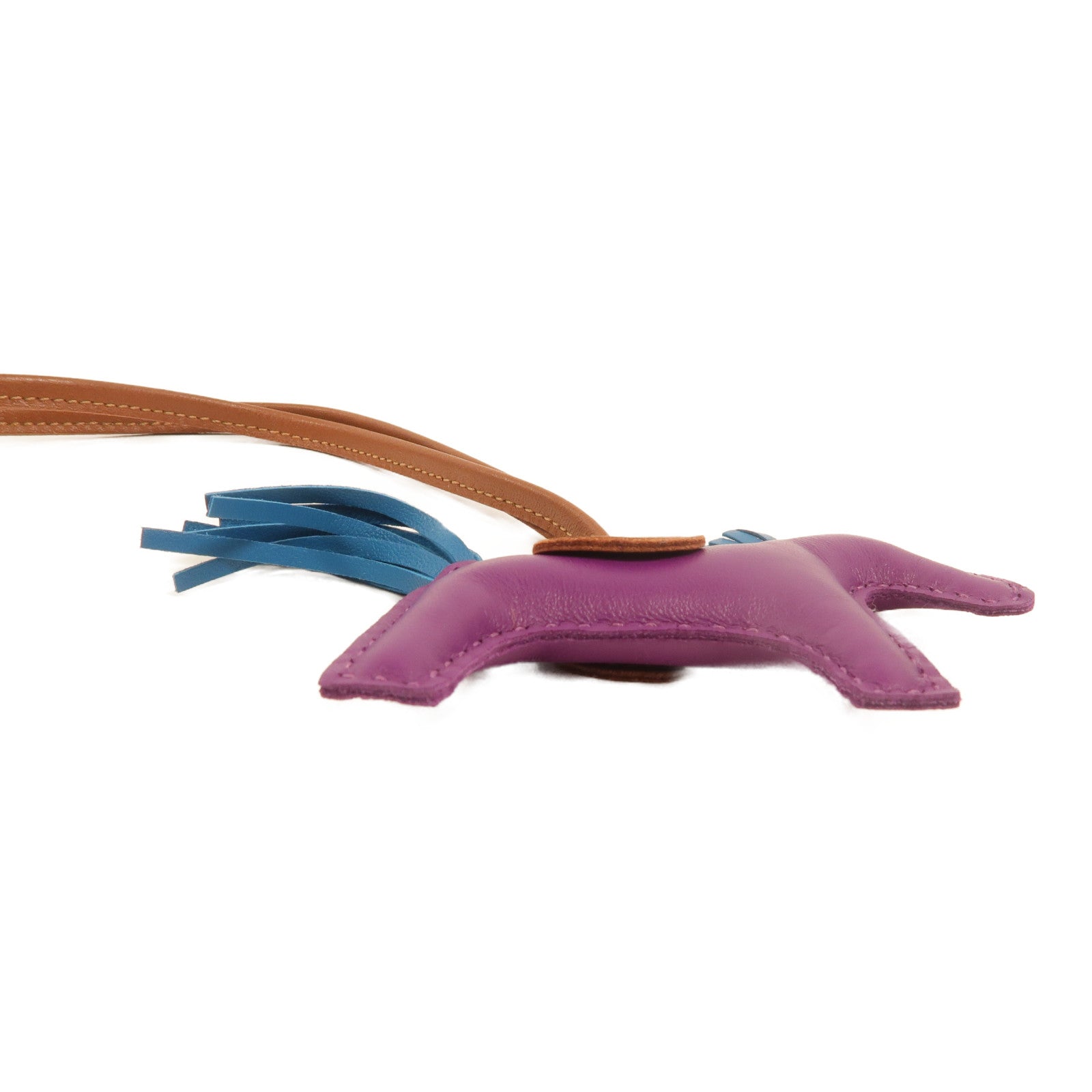 HERMES Milo皮革Rodeo PM掛飾Anemone
