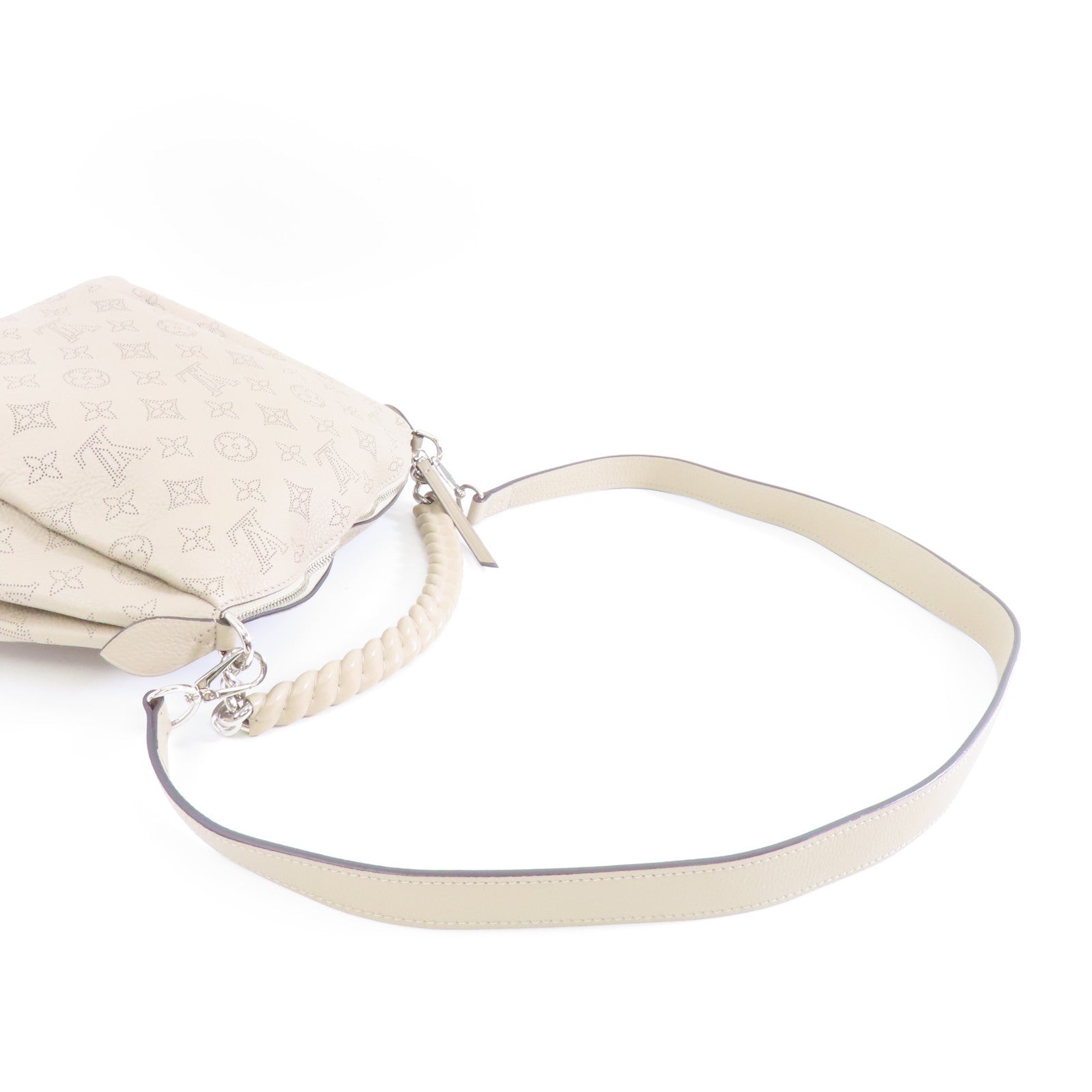LOUIS VUITTON 【激減優惠】Mahina/皮革Babylone Chain BB銀扣手挽肩背兩用袋灰色