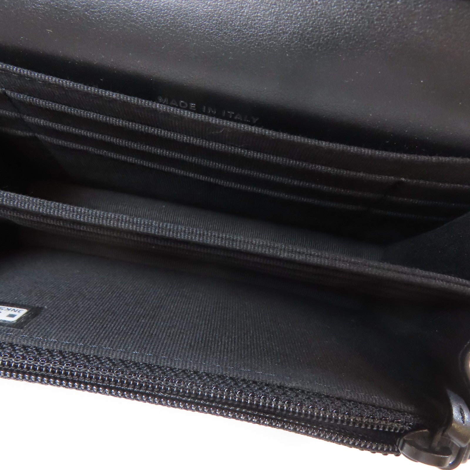 CHANEL 斜紋羊皮皮革2.55 WOC Wallet On Chain黑扣鏈帶肩背袋黑色