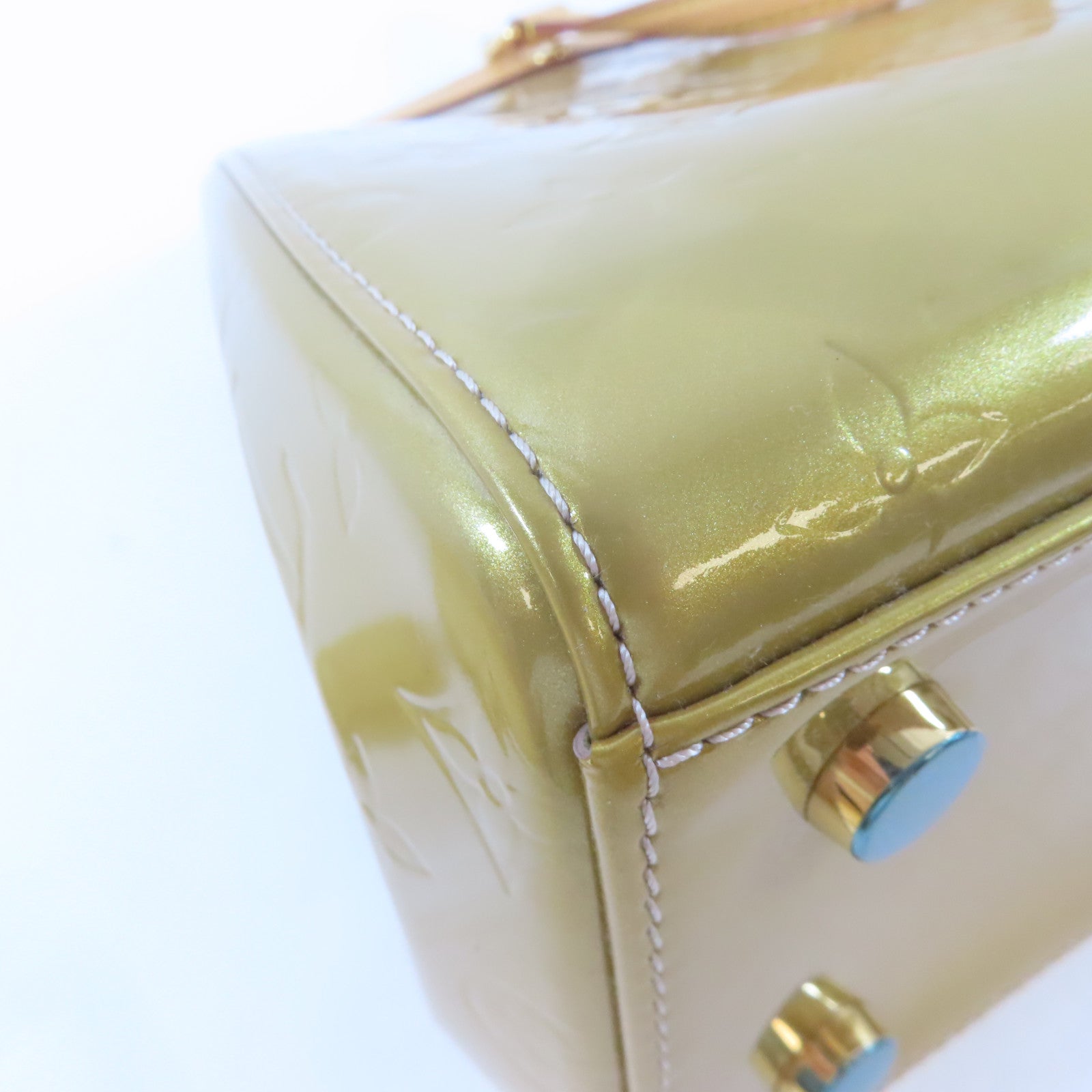 LOUIS VUITTON Vernis Brea金扣手挽肩背兩用袋金黃色