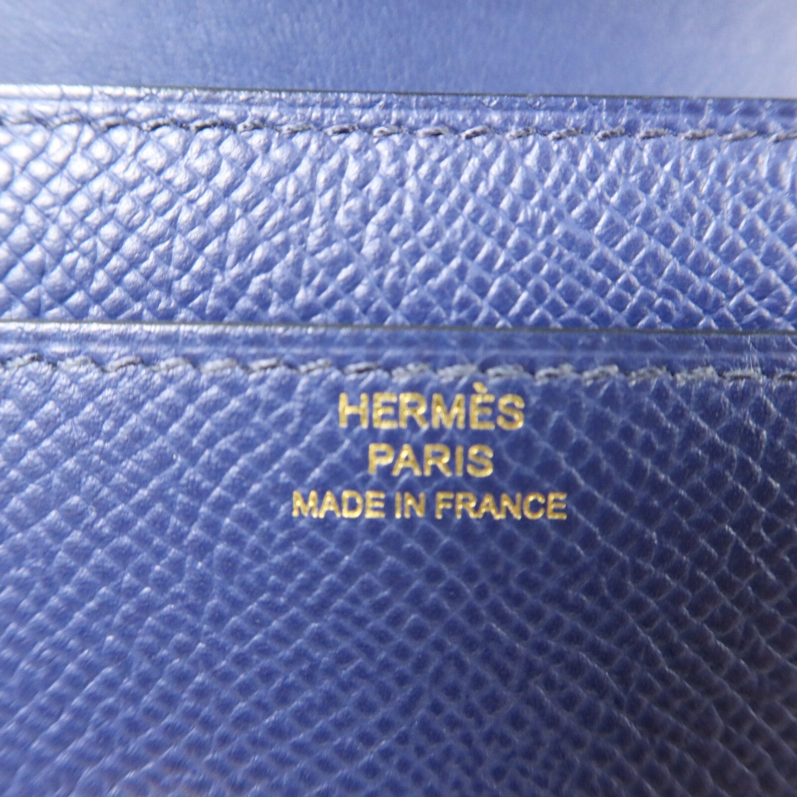 HERMES Epsom皮革Constance To Go肩背袋Bleu Saphir
