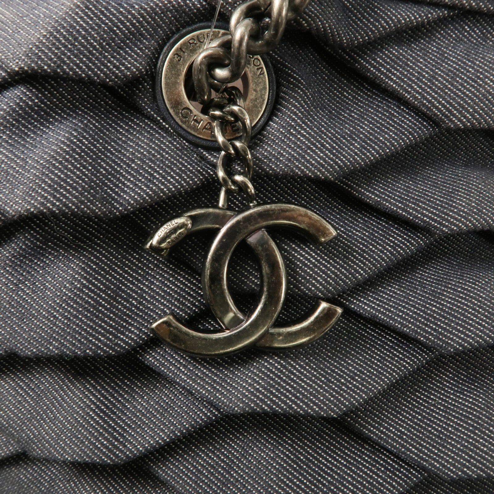 CHANEL 牛仔布CC Shopping Tote手挽袋