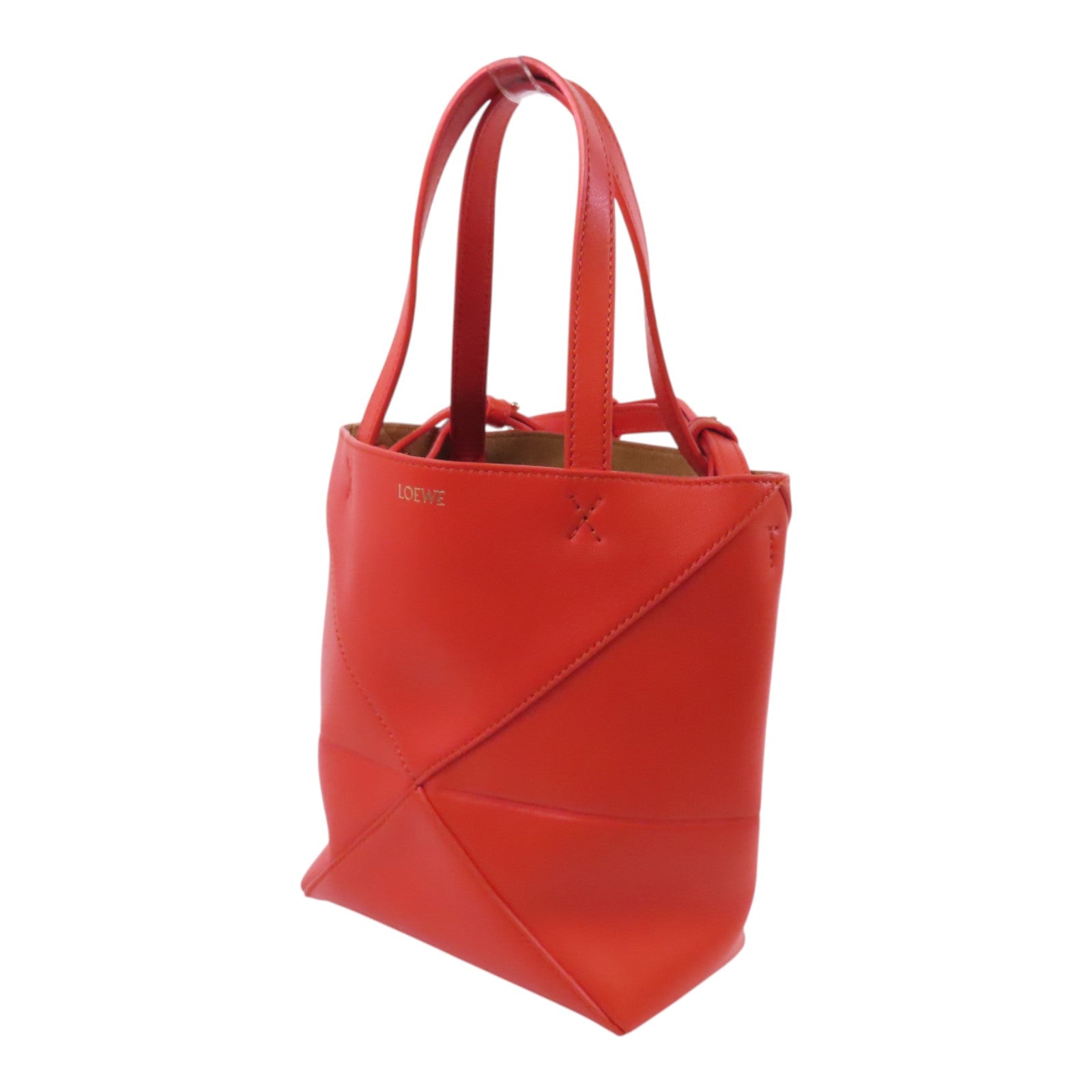 LOEWE 牛皮皮革Mini Puzele Fold Tote金扣手挽肩背兩用袋