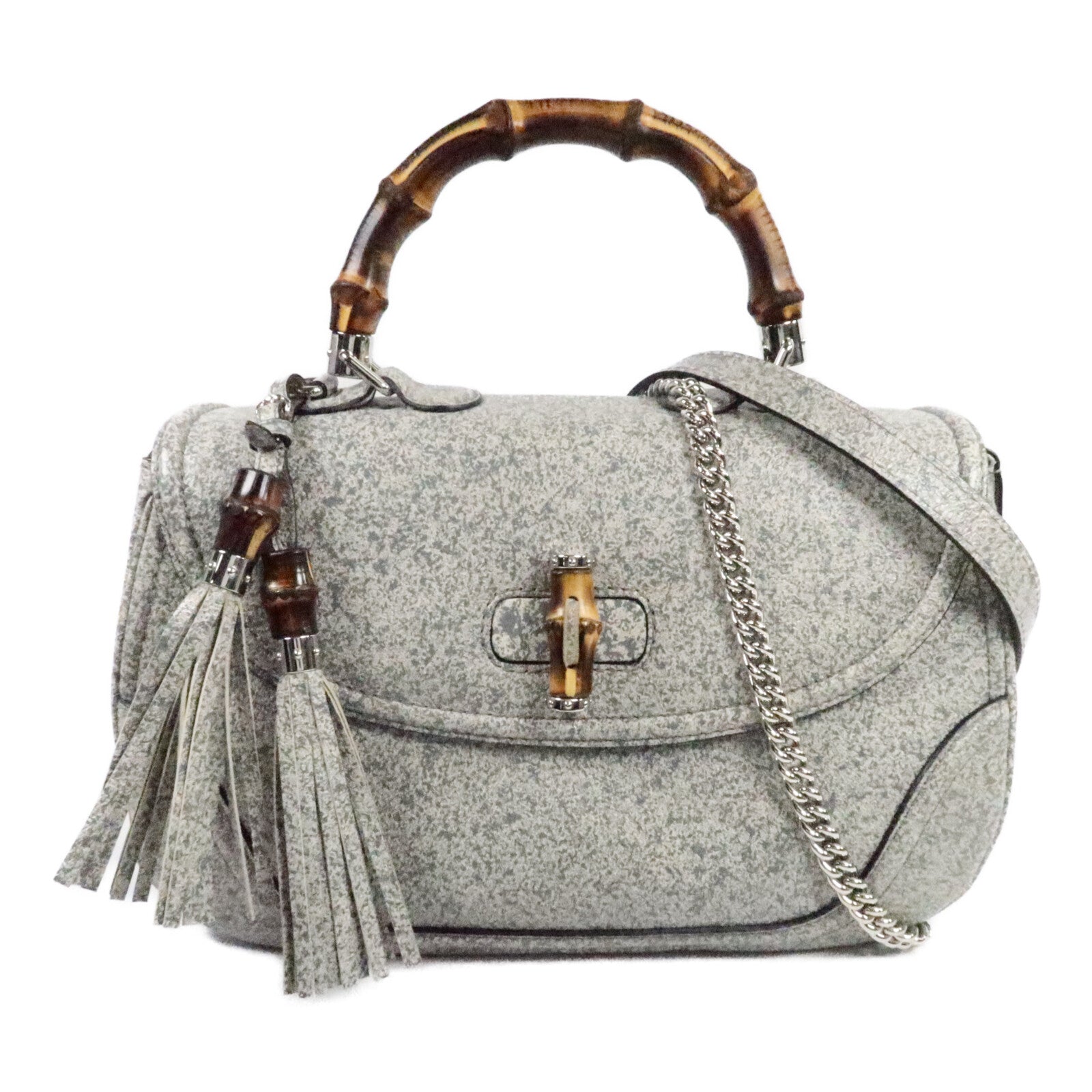 GUCCI 牛皮皮革Bamboo New Large手挽肩背兩用袋