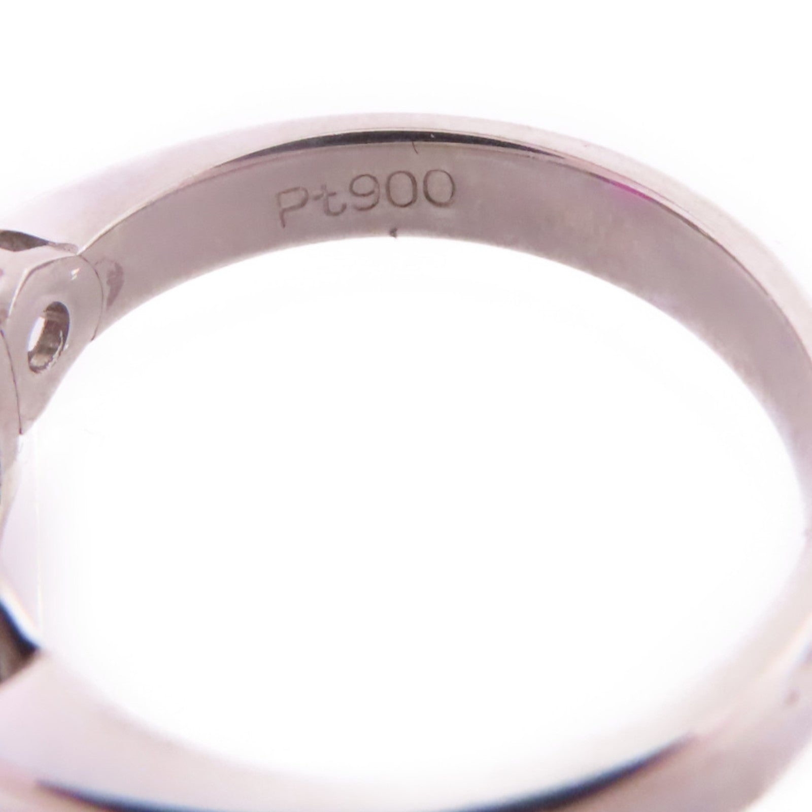 JEWELRY 【激減優惠】PT900鉑金/紅寶石Ruby Diamond Ring戒指US#5.5