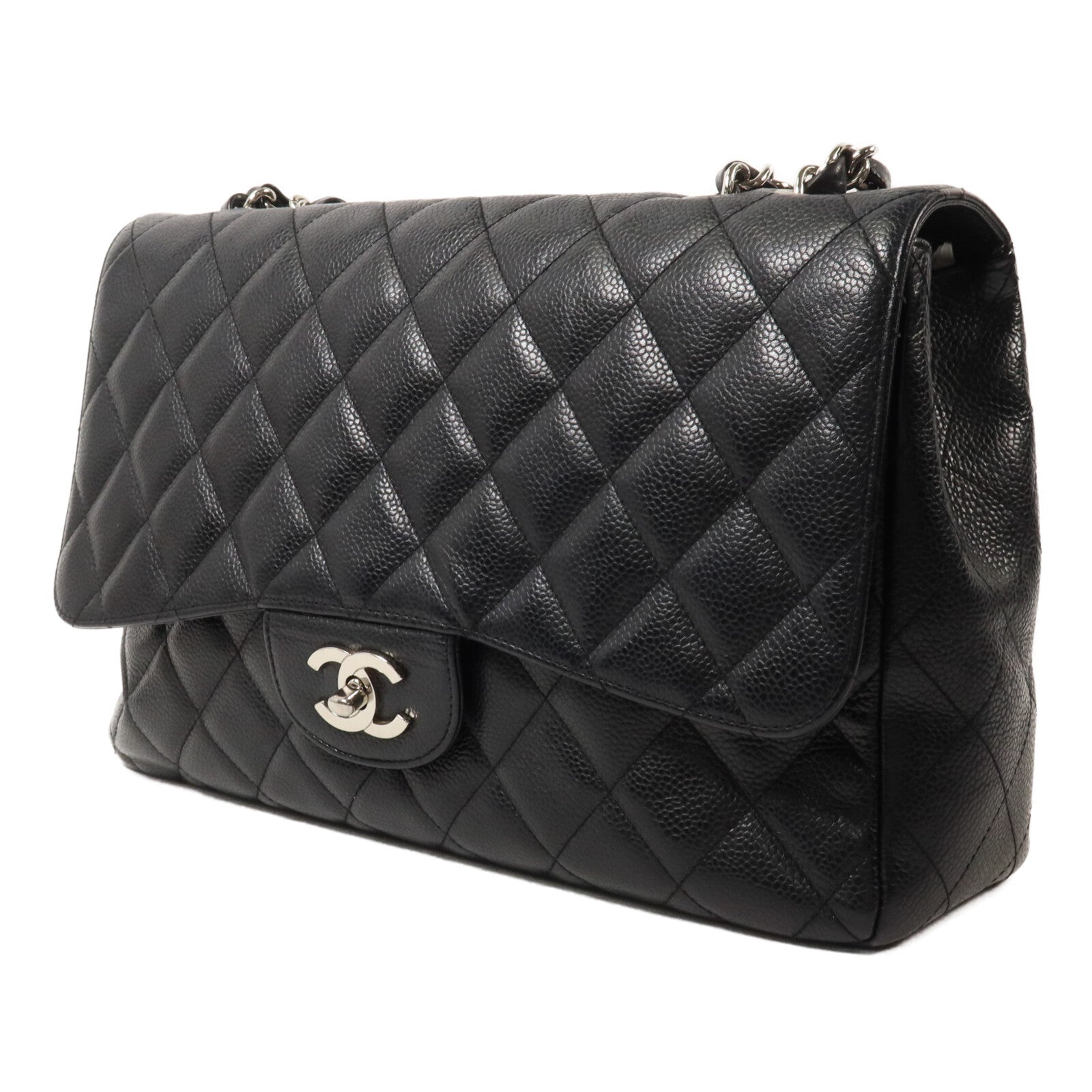 CHANEL 牛皮皮革Large Classic鏈帶肩背袋
