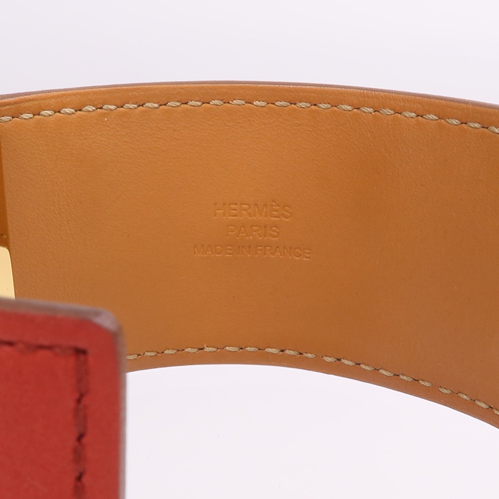 HERMES Swift皮革Collier De Chien CDC金扣手帶Capucine