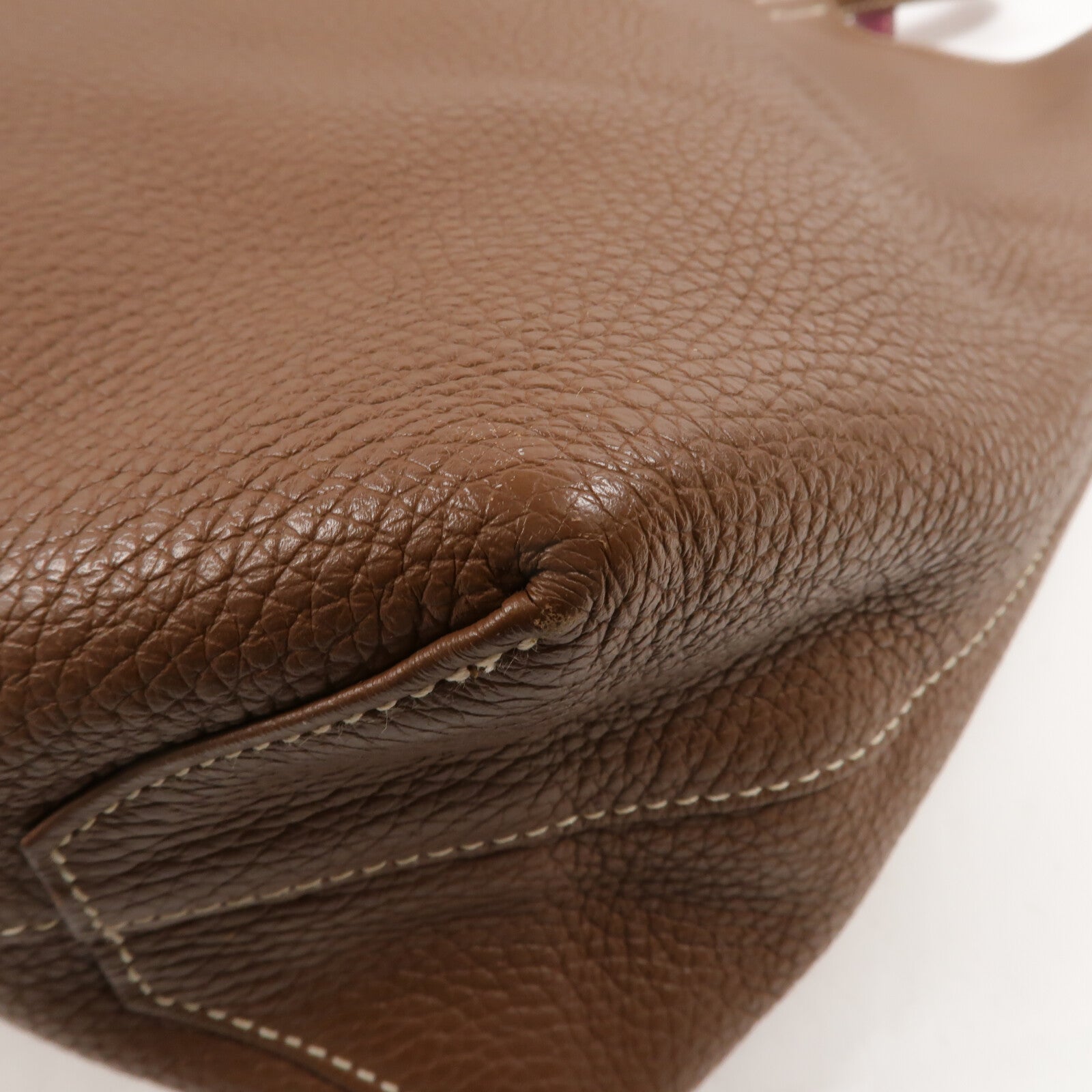 HERMES Clemence皮革Double Sens 45肩背袋Tosca/Alezan