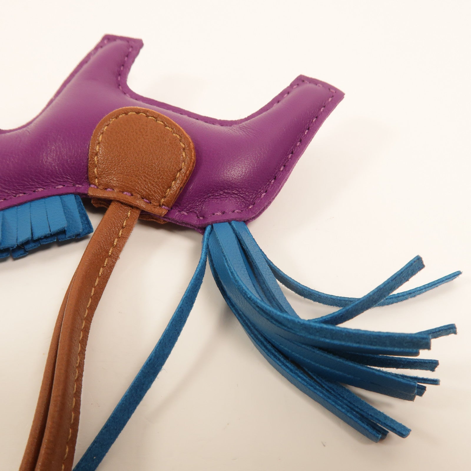 HERMES Milo皮革Rodeo PM掛飾Anemone