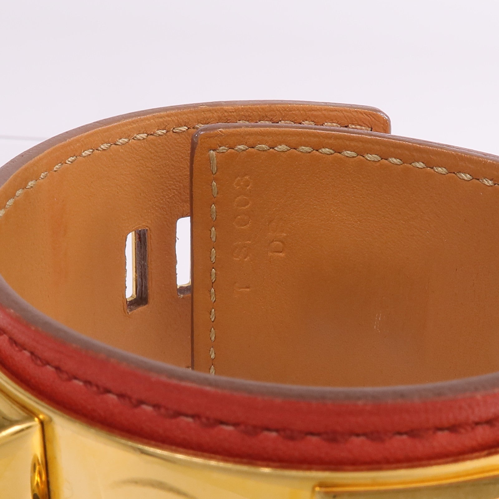 HERMES Swift皮革Collier De Chien CDC金扣手帶Capucine
