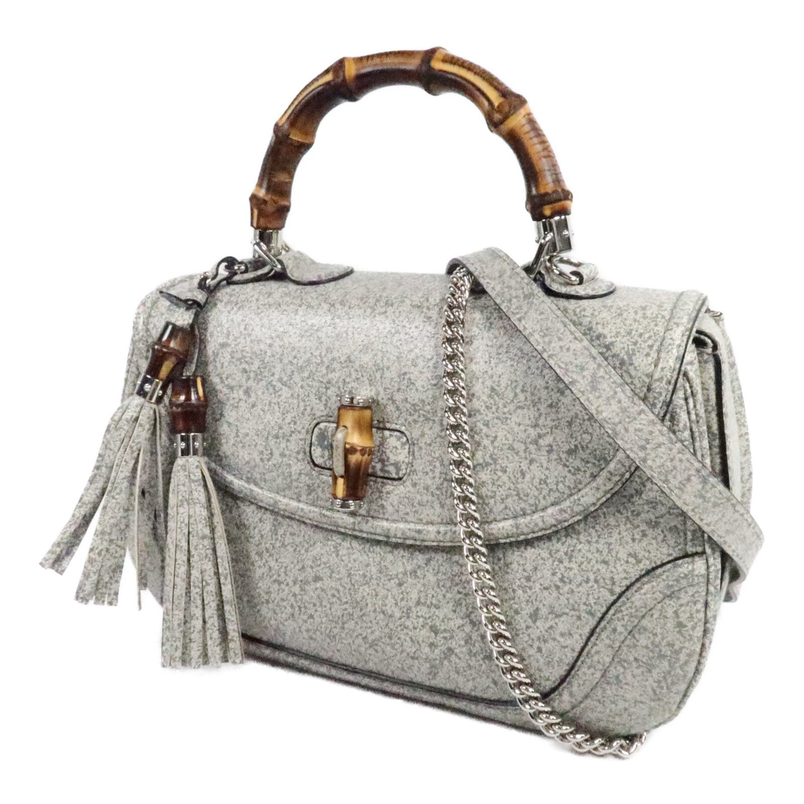 GUCCI 牛皮皮革Bamboo New Large手挽肩背兩用袋