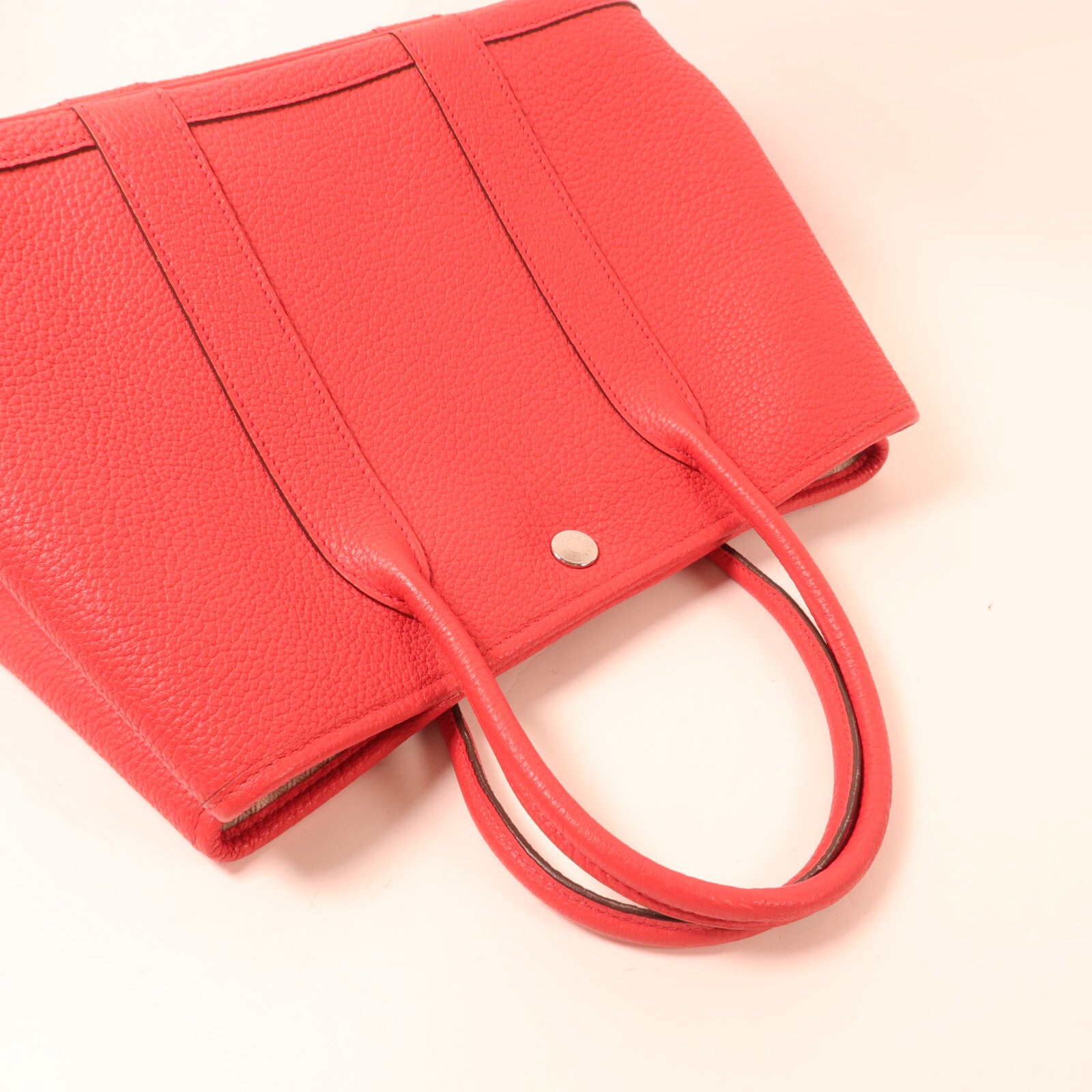 HERMES Clemence皮革Garden Party TPM手挽袋Bougainvillier