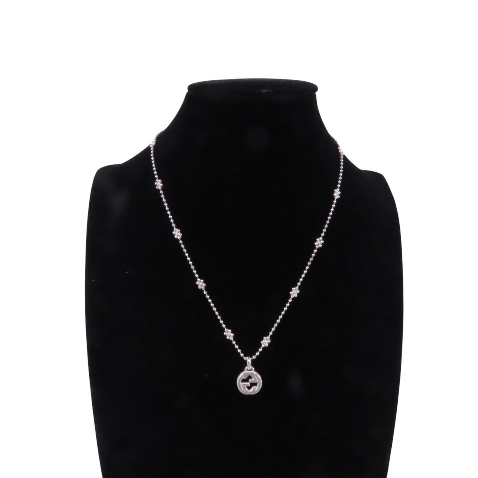 GUCCI 925純銀GG Necklace銀扣項鏈