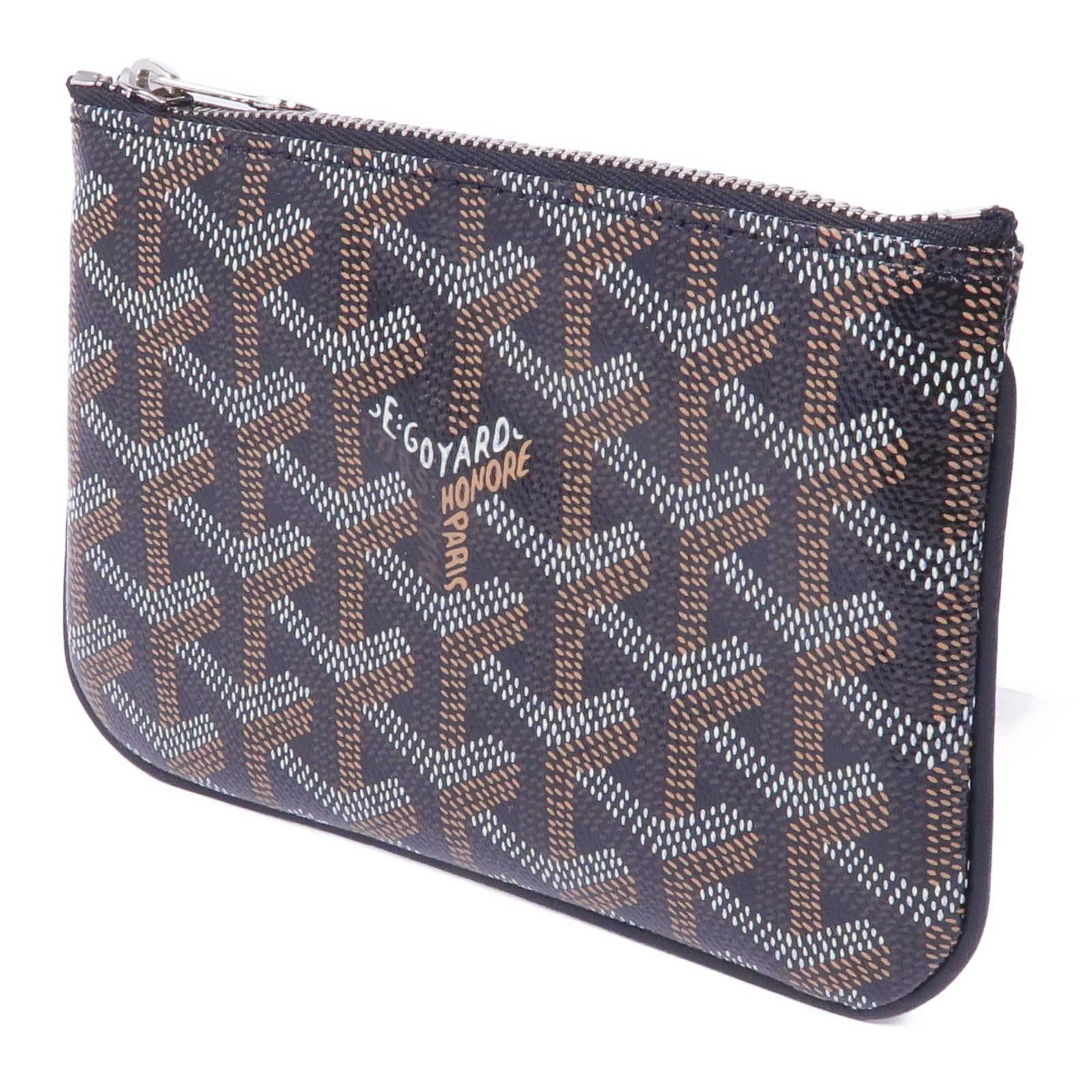 GOYARD 塗層帆布Pouch銀扣手拿包