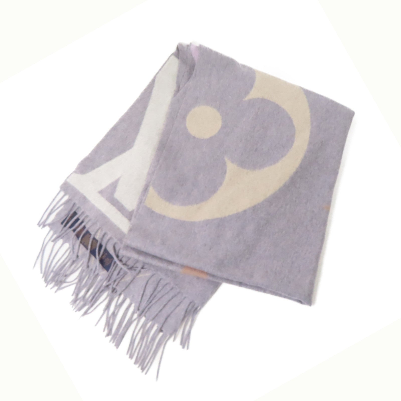 LOUIS VUITTON 羊絨The Ultimate Scarf 180x70圍巾灰色