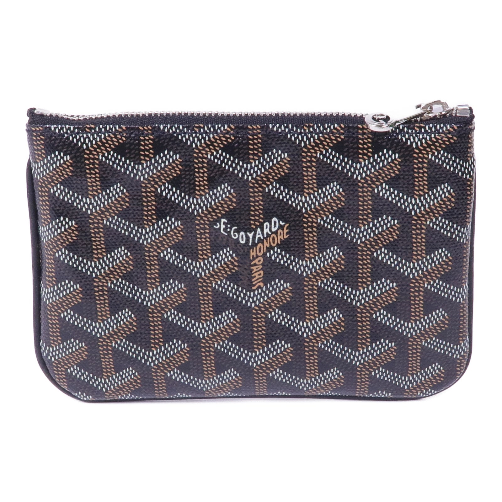 GOYARD 塗層帆布Pouch銀扣手拿包