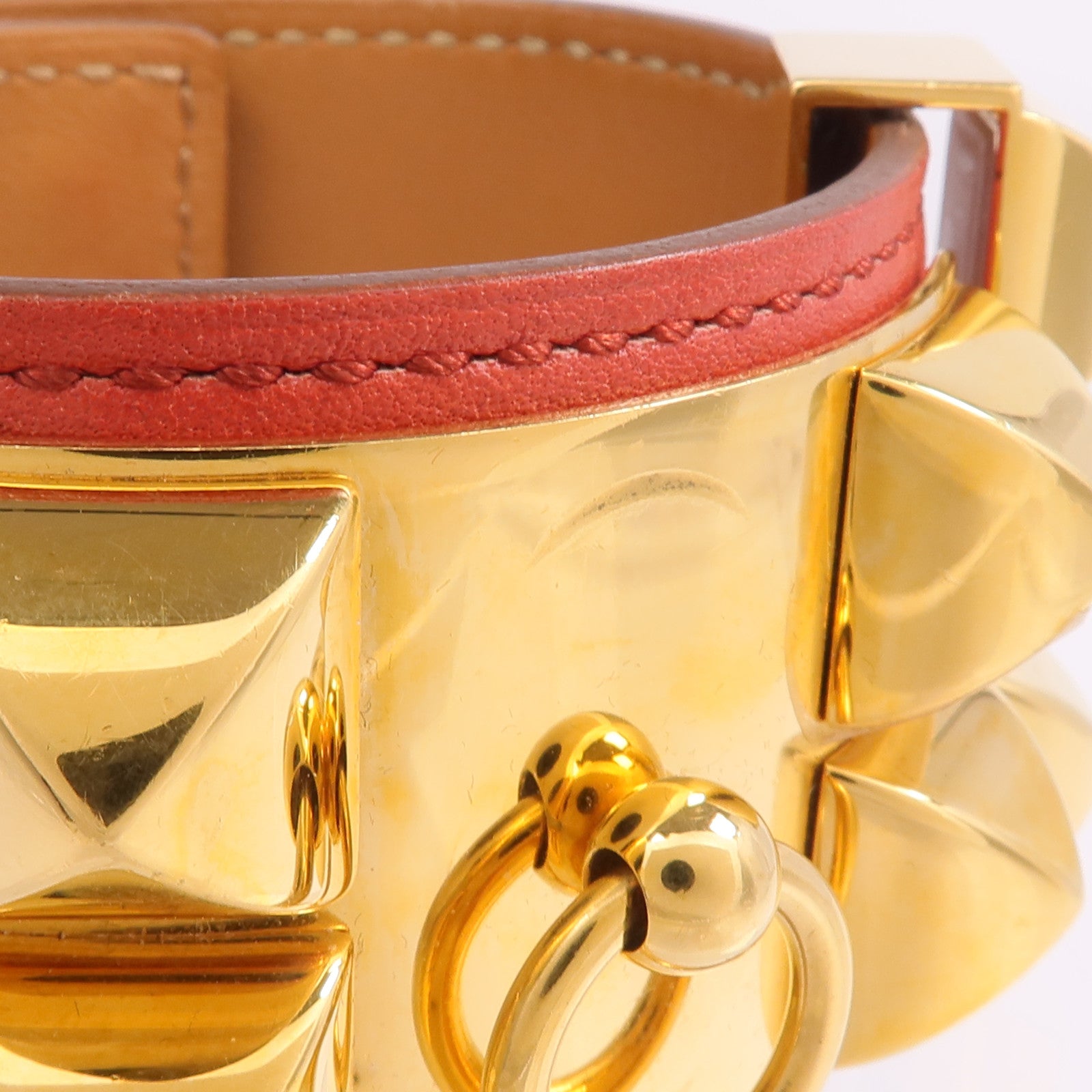 HERMES Swift皮革Collier De Chien CDC金扣手帶Capucine
