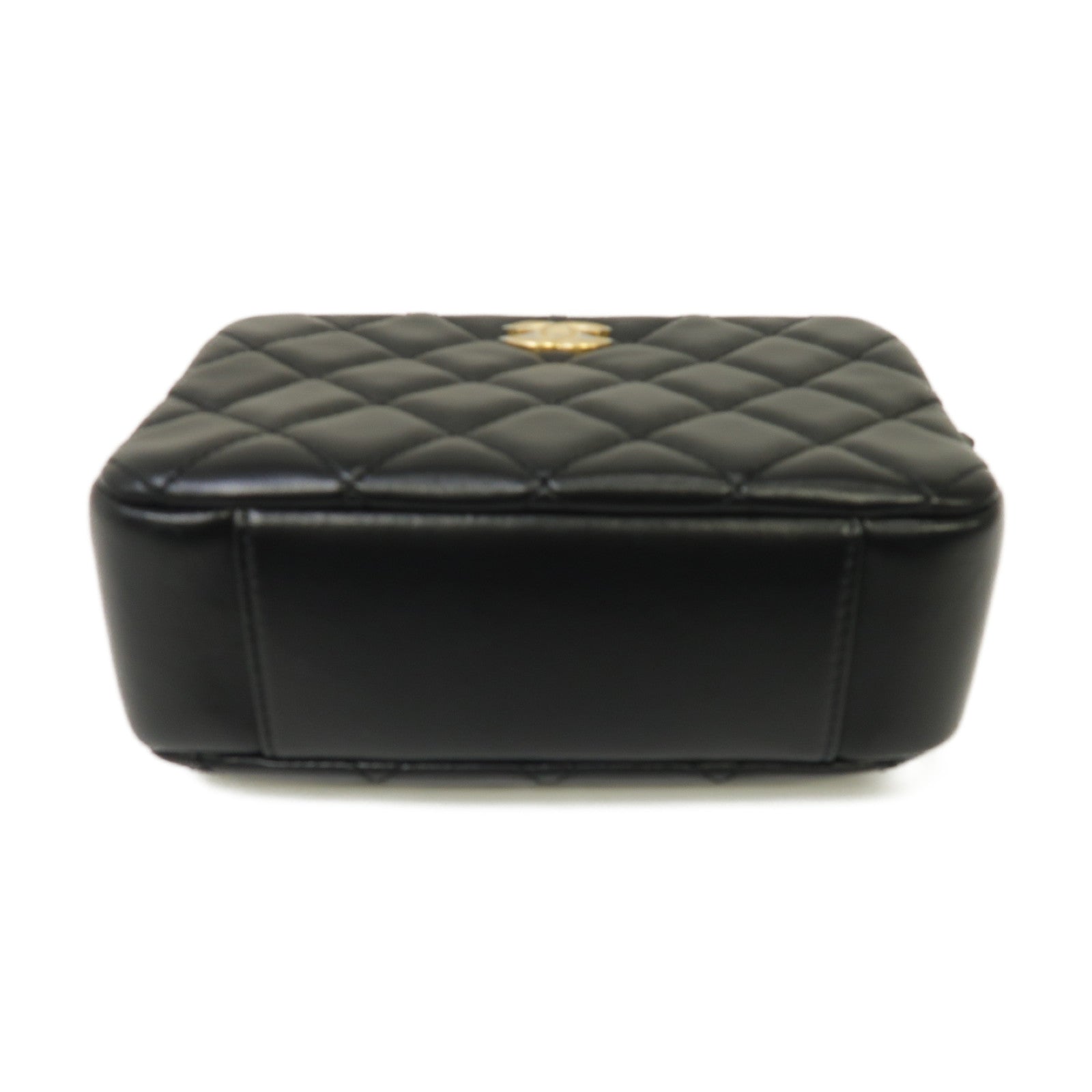 CHANEL 【激減優惠】菱格羊皮皮革Camera Bag金扣鏈帶肩背袋黒色