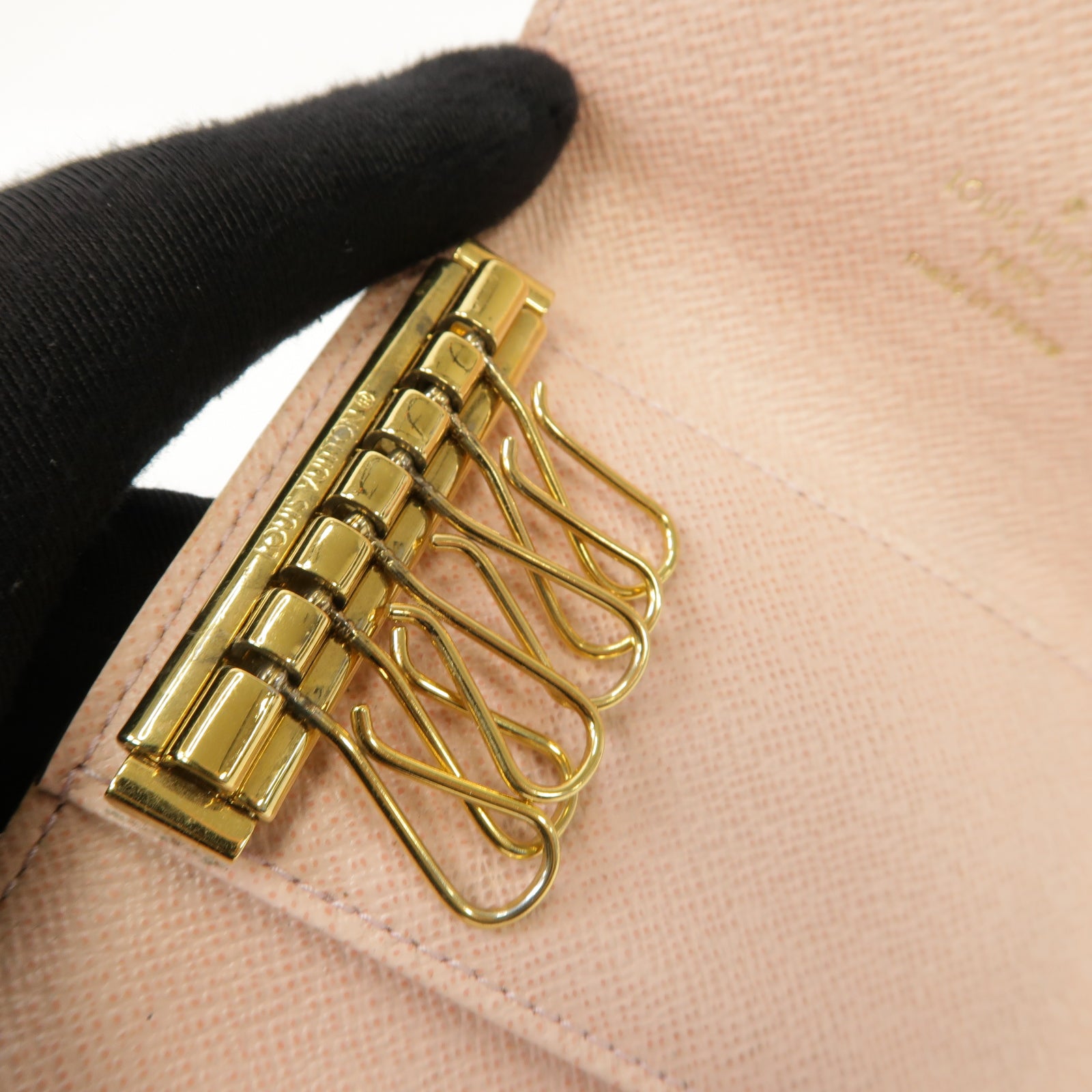 LOUIS VUITTON Monogram Multicles Key Holder金扣鑰匙套啡色