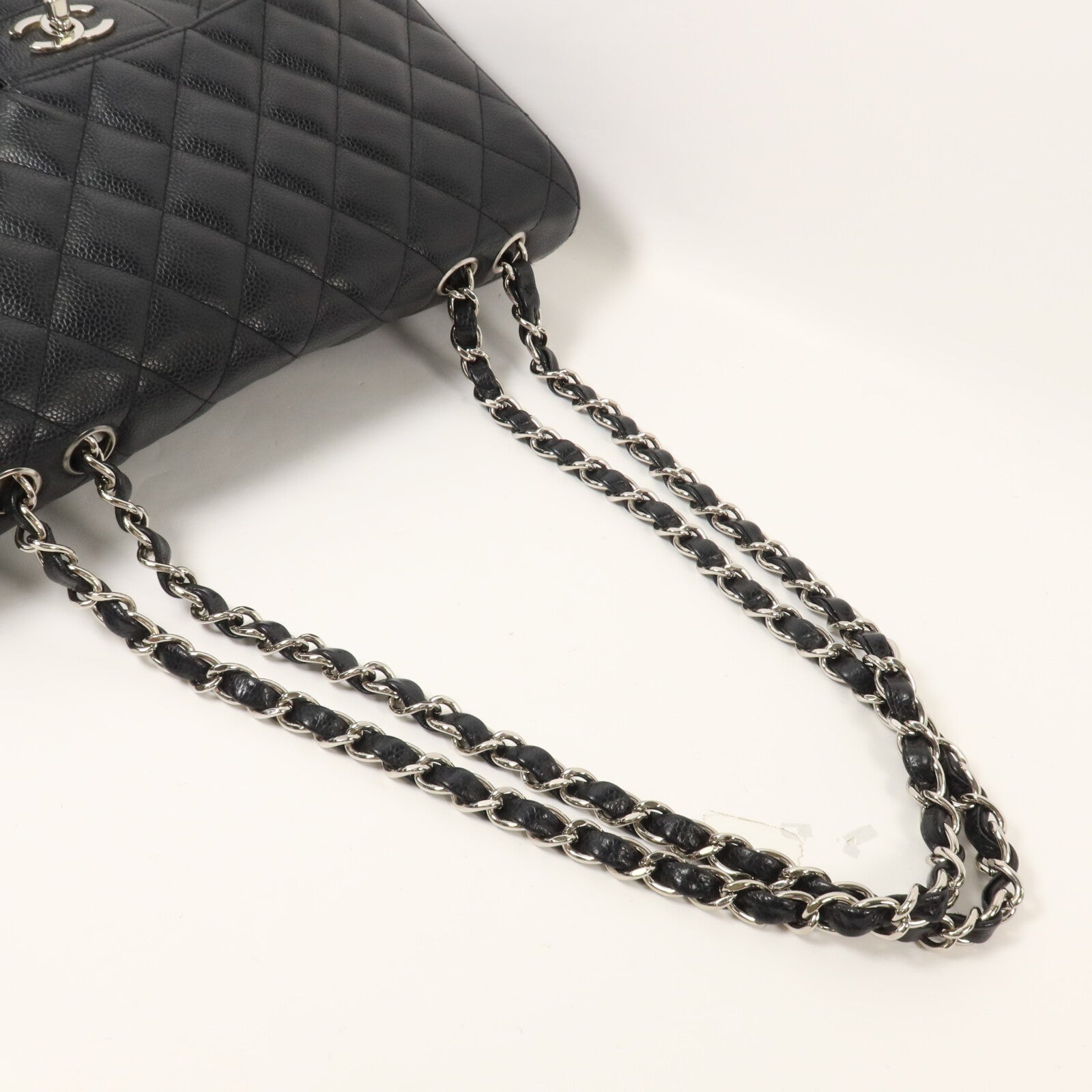 CHANEL 牛皮皮革Large Classic鏈帶肩背袋