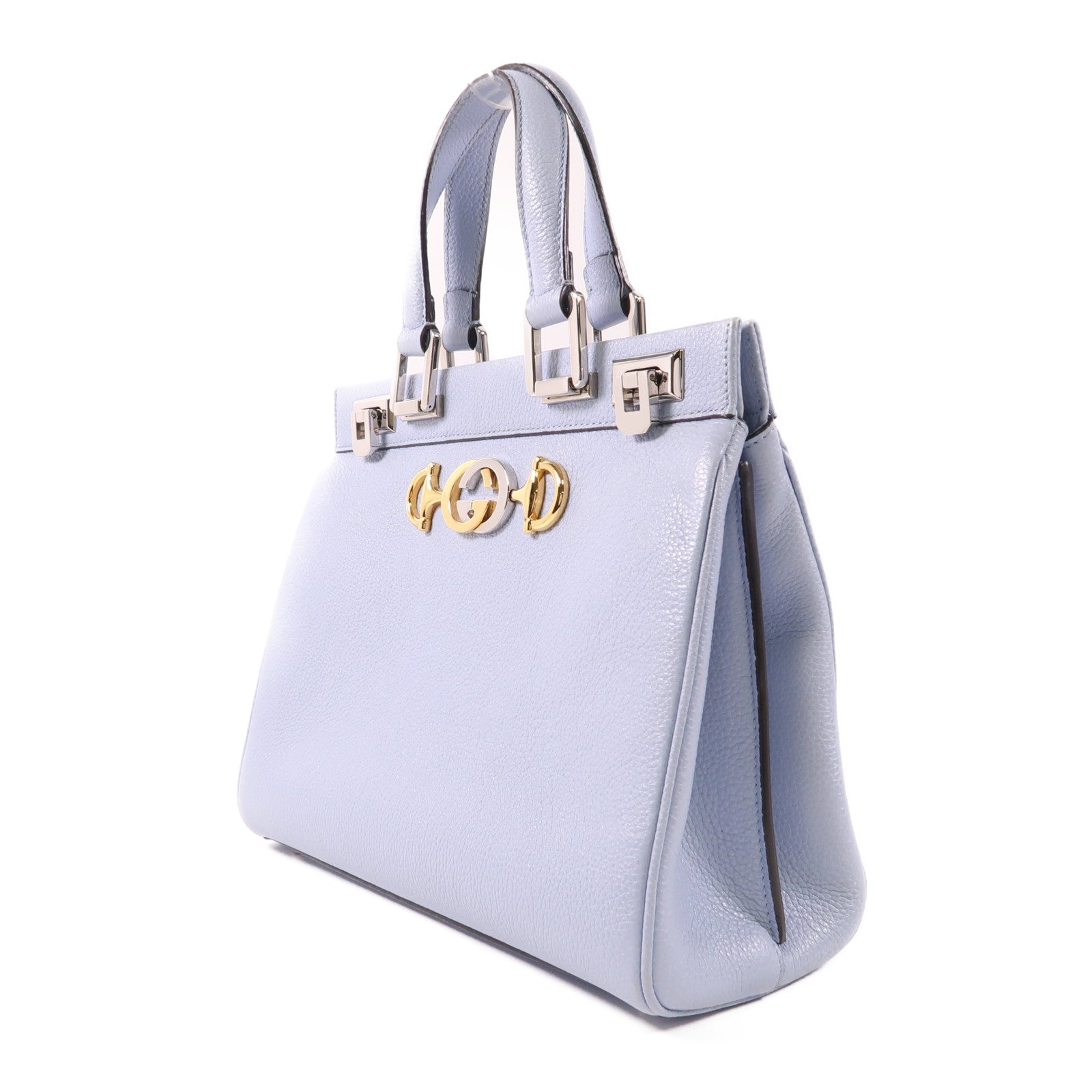 GUCCI 牛皮皮革Shoulder Bag銀扣手挽肩背兩用袋