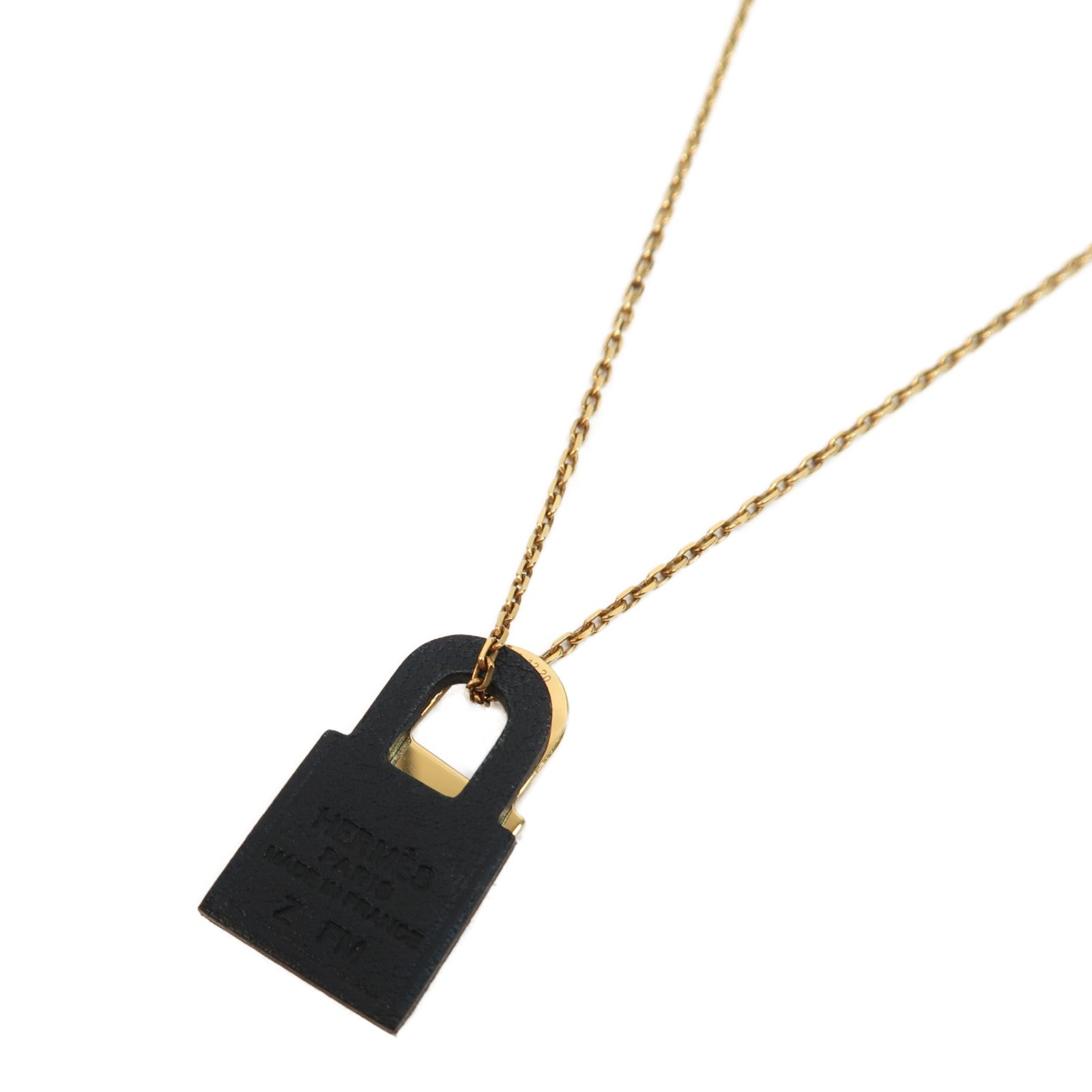 HERMES 金屬Necklace項鍊黑色/金色