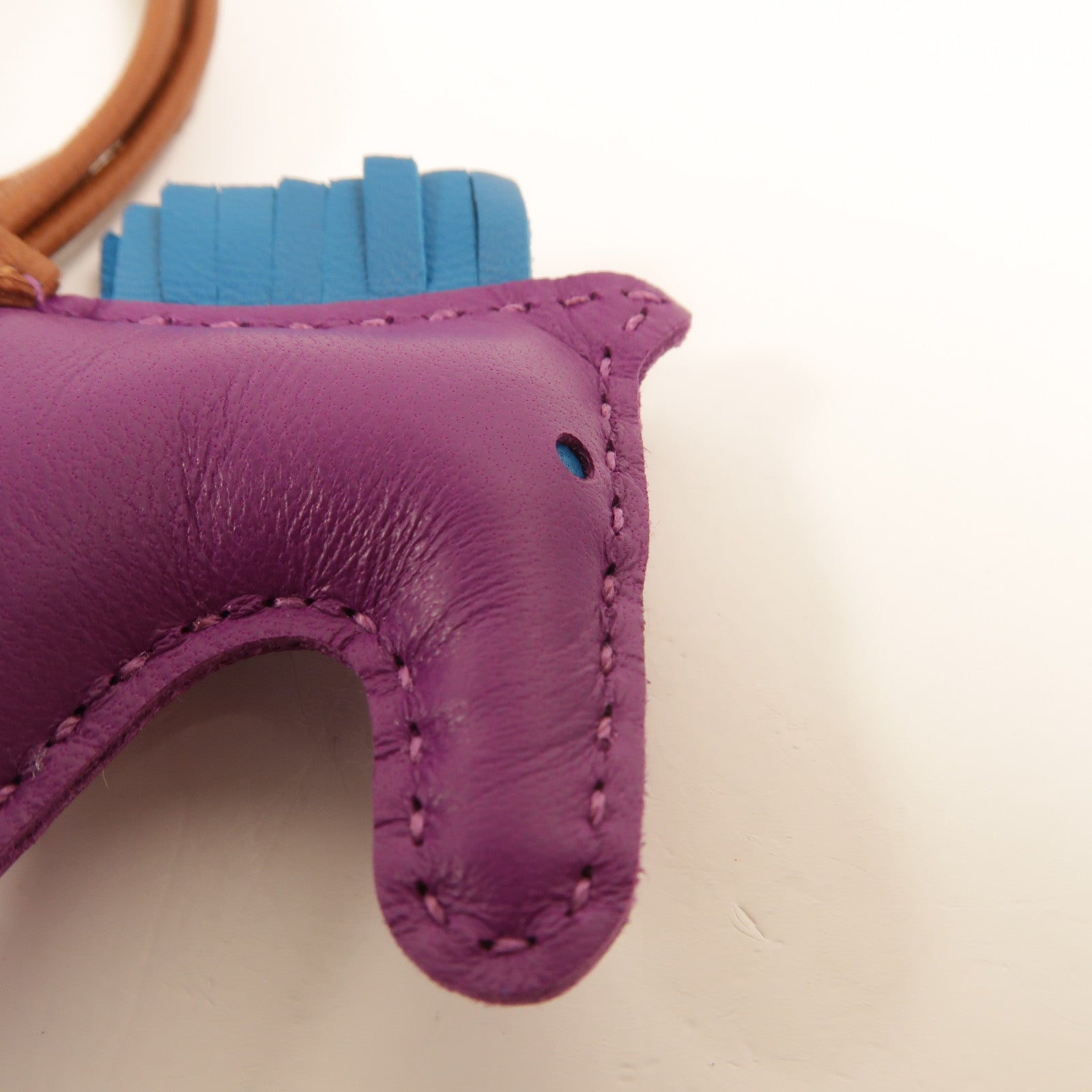 HERMES Milo皮革Rodeo PM掛飾Anemone