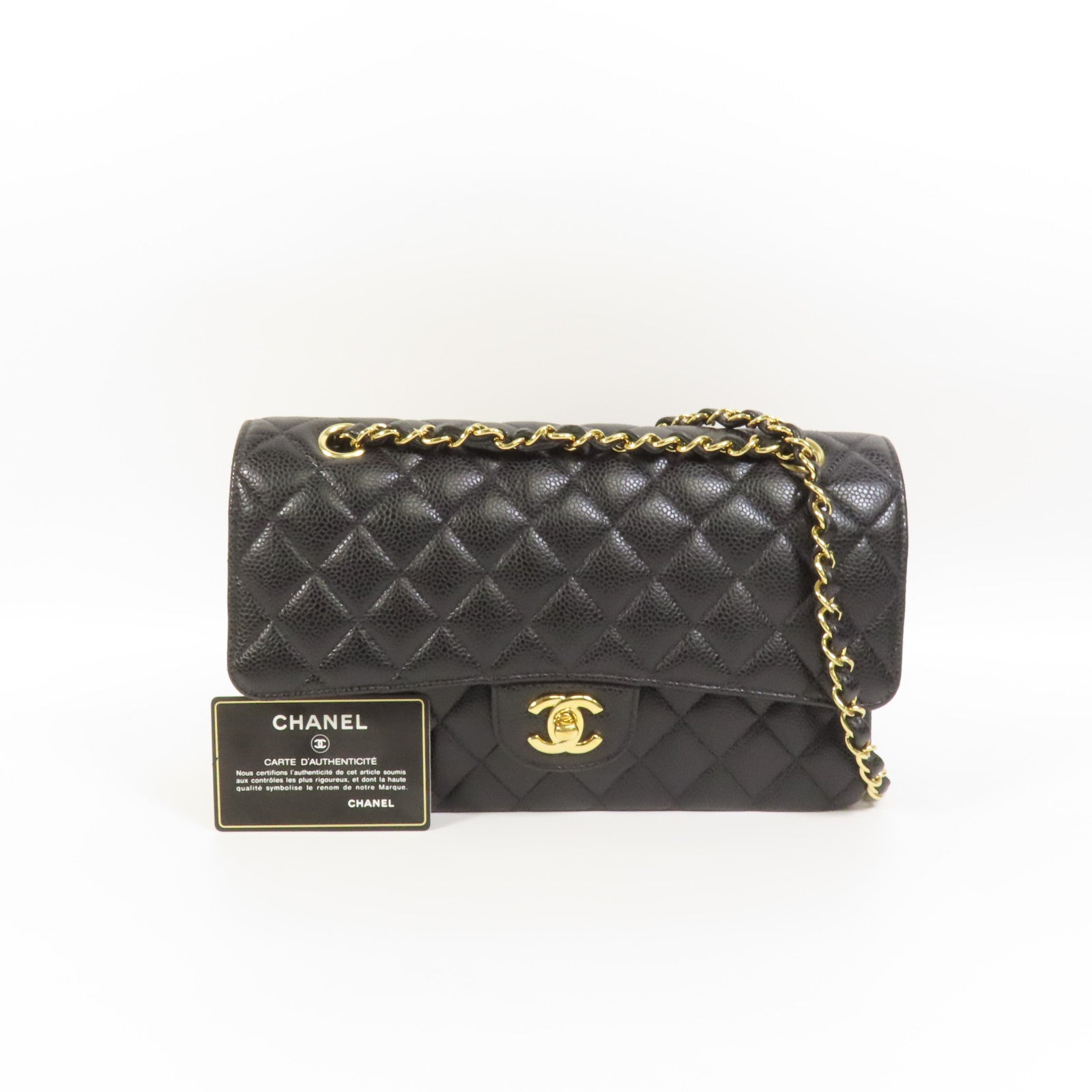 CHANEL 牛皮皮革Classic 25金扣鏈帶肩背袋