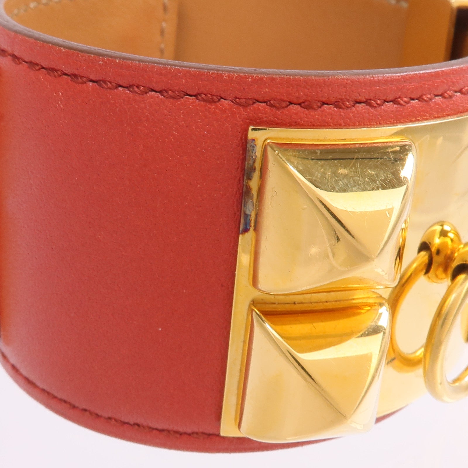 HERMES Swift皮革Collier De Chien CDC金扣手帶Capucine