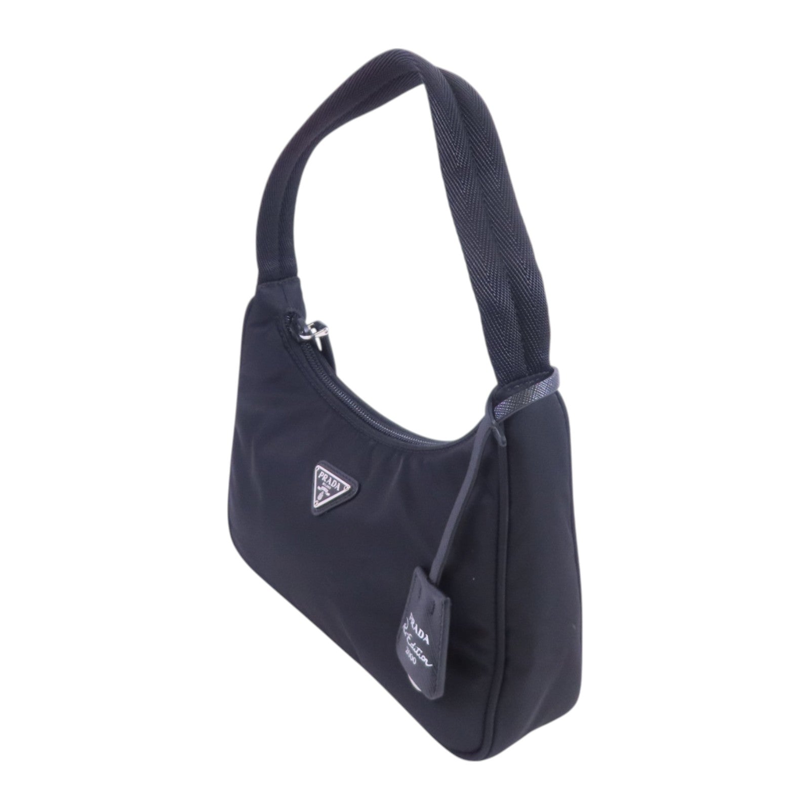 PRADA 尼龍HOBO Shoulder Bag銀扣肩背袋