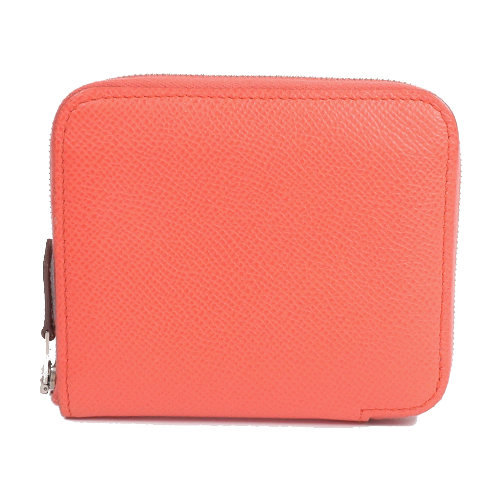 HERMES Epsom皮革/絲質Silk'In Compact Wallet錢包Rose Texas/Mauve Pale/Cardamome