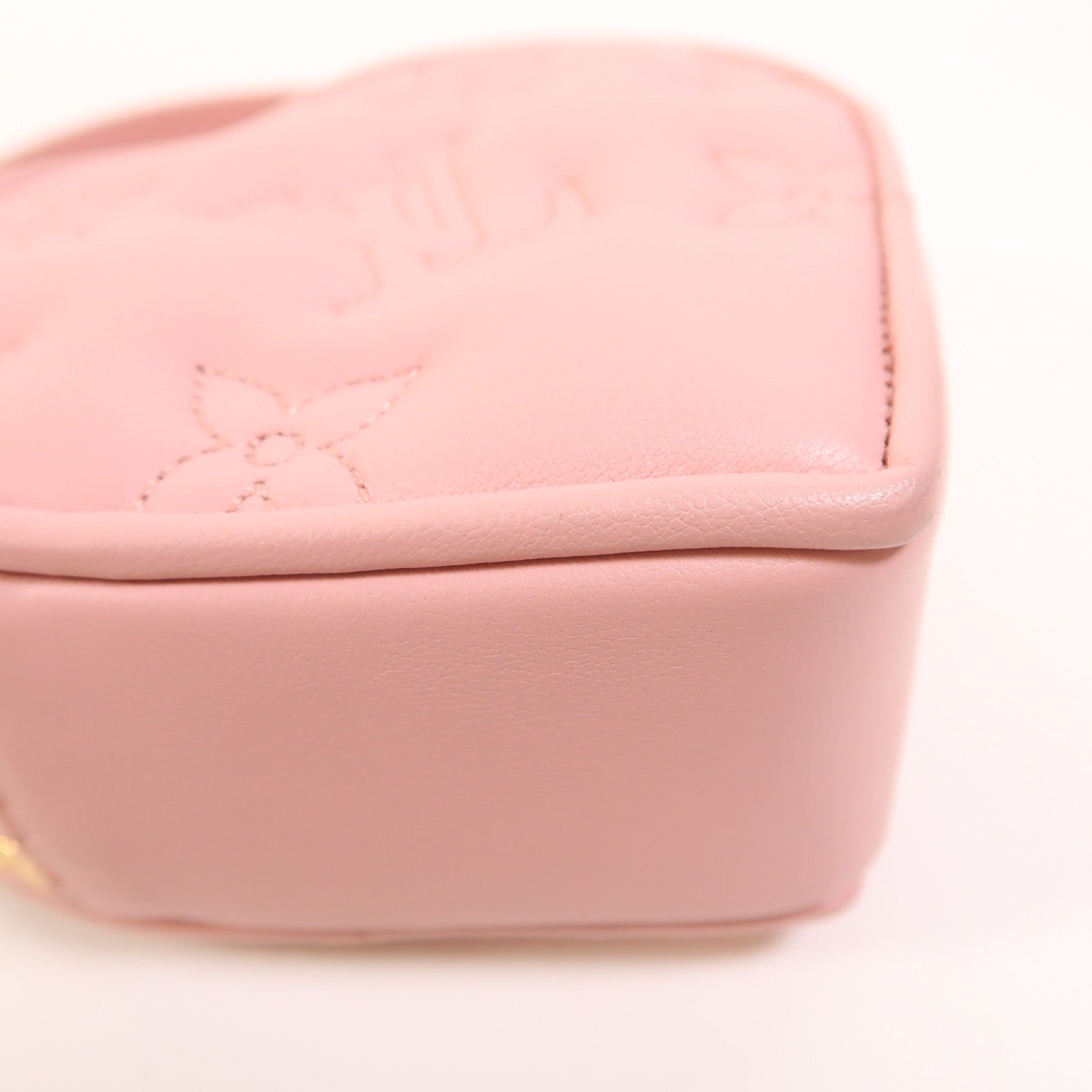 LOUIS VUITTON Bubblegram皮革Pop My Heart金扣鏈帶手挽肩背兩用袋