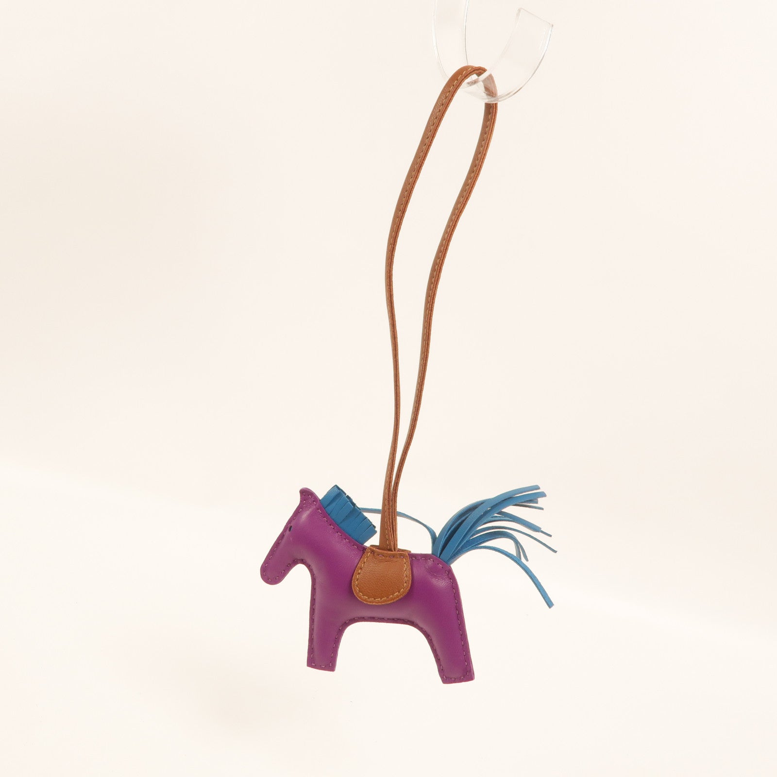 HERMES Milo皮革Rodeo PM掛飾Anemone