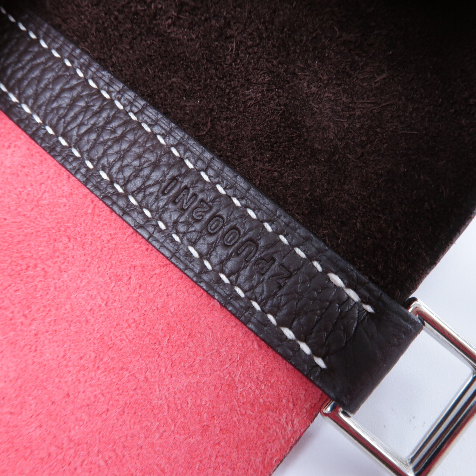 HERMES Clemence皮革Picotin PM手挽袋Rouge Sellier/Frambo