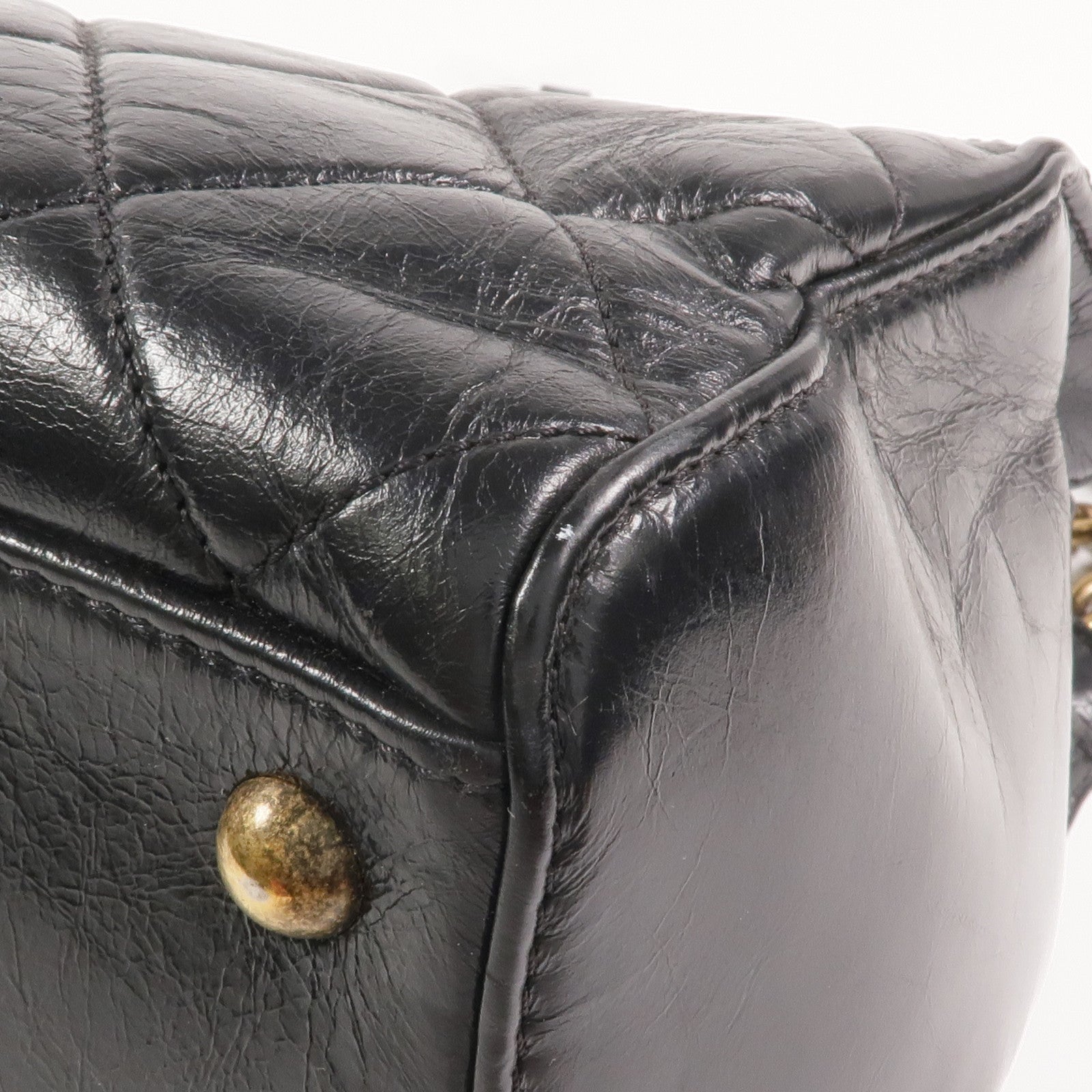 CHANEL 牛皮皮革Chain Shoulder金扣鏈帶肩背袋