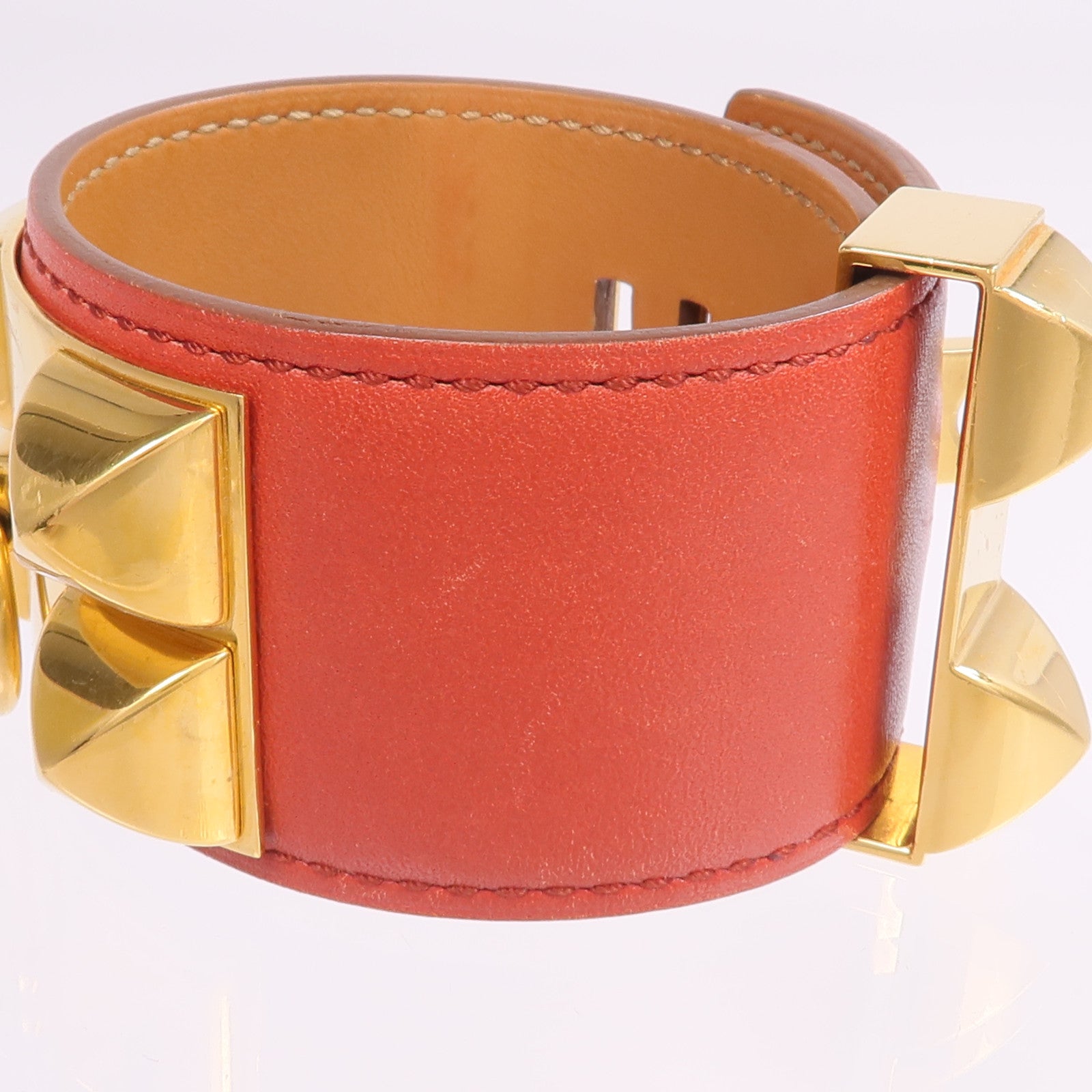 HERMES Swift皮革Collier De Chien CDC金扣手帶Capucine
