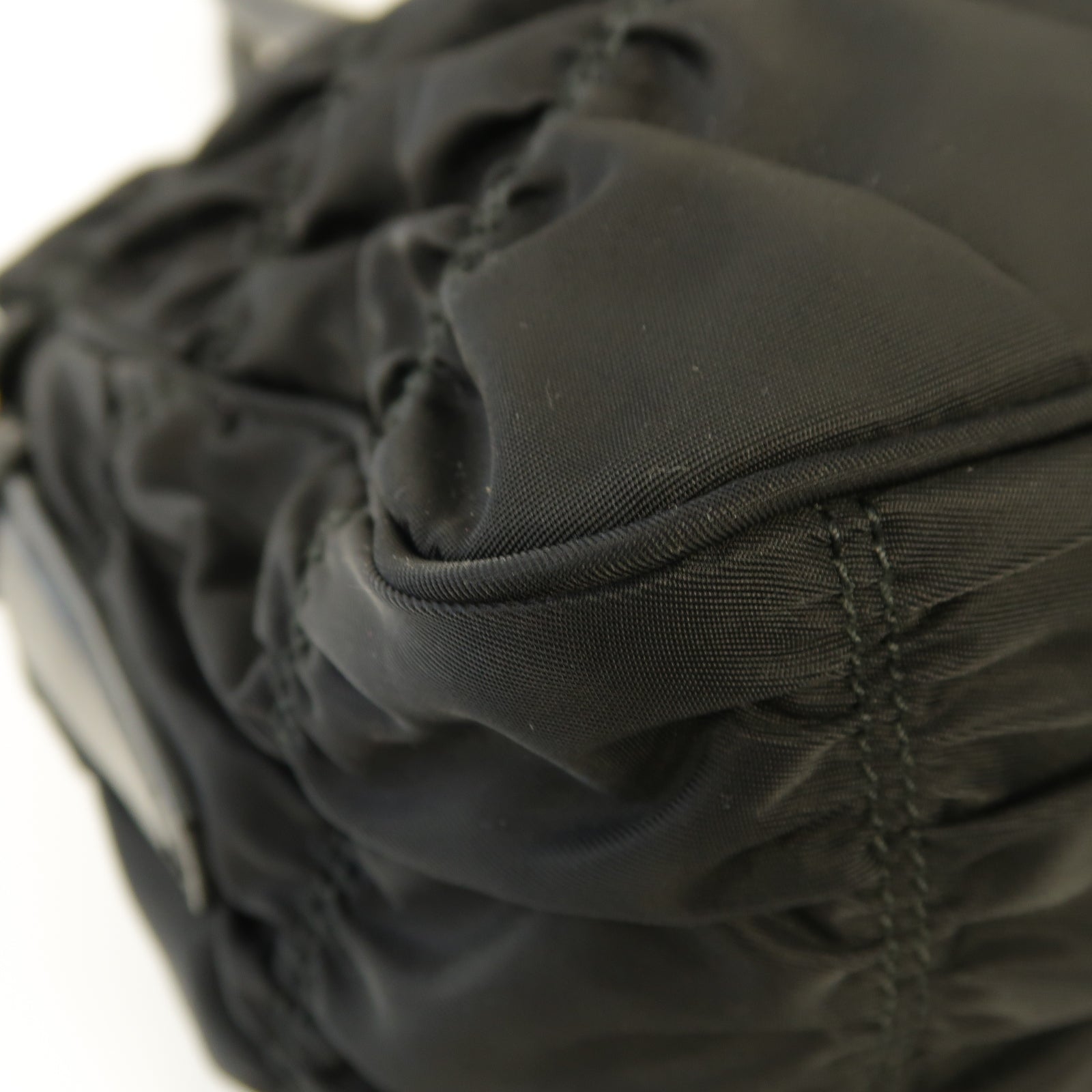 PRADA 尼龍2way Shoulder Bag金扣手挽肩背兩用袋黒色