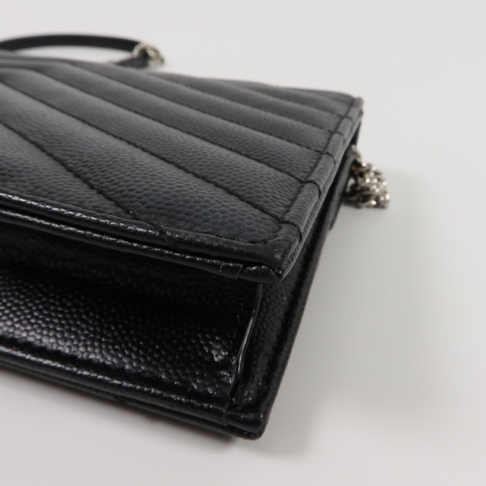 SAINT LAURENT 牛皮皮革Cassandra Envelope Chain Wallet鏈帶肩背袋