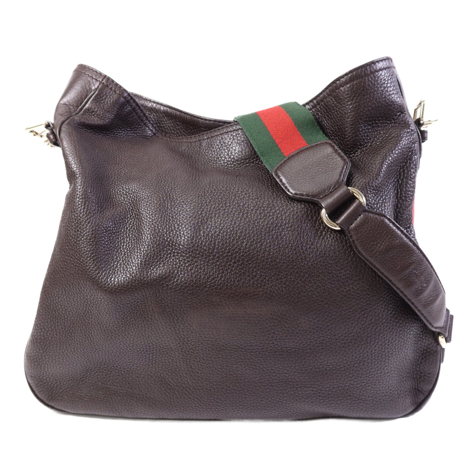 GUCCI 牛皮皮革Heritage Shouler Bag銀扣肩背袋